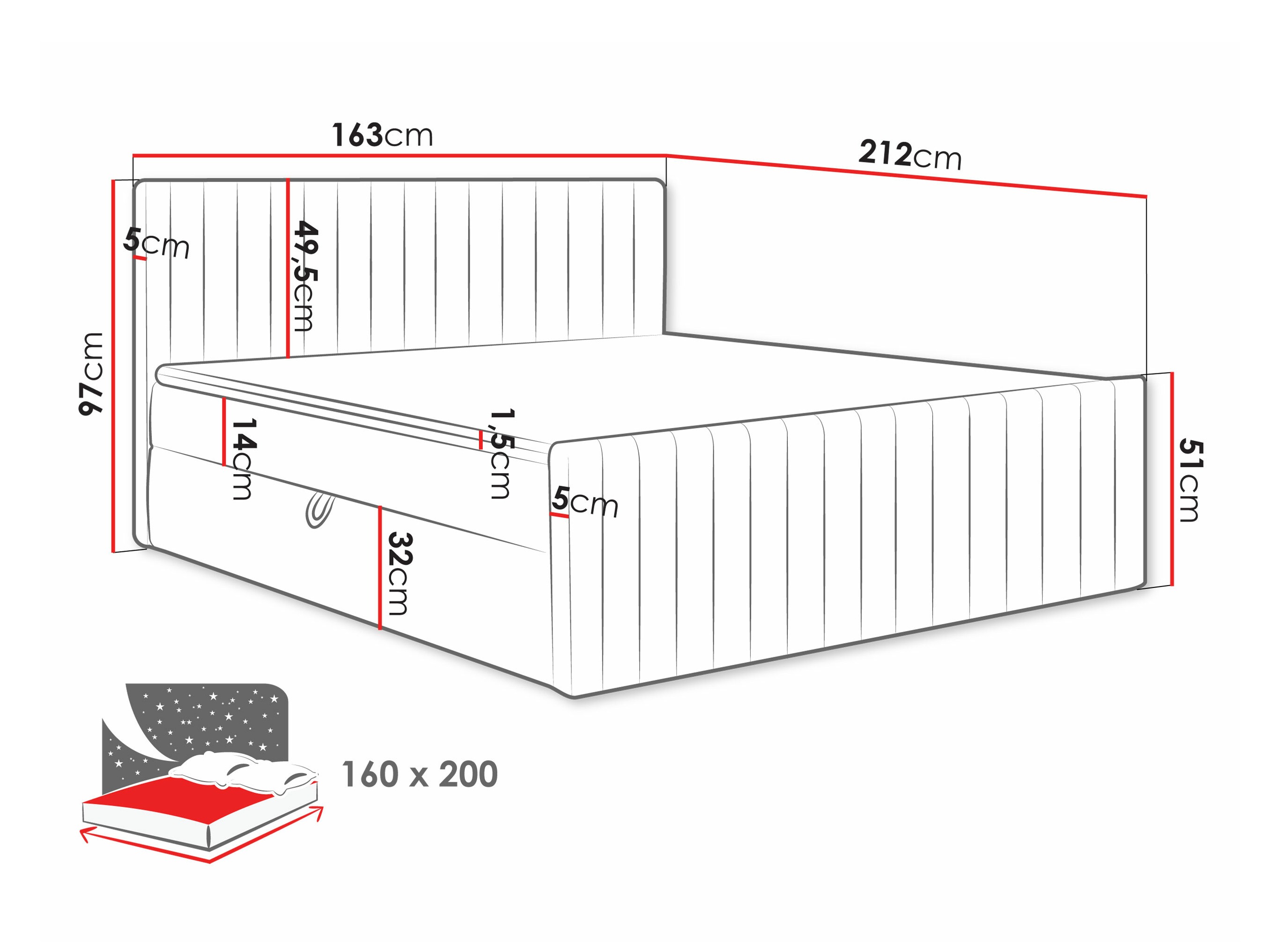 Boxspring Comfivo 482 (Manila 35)