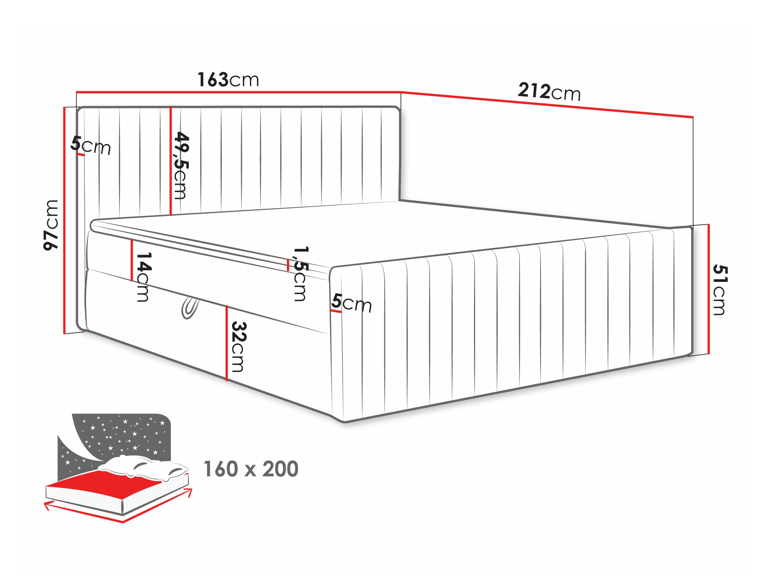 Boxspring Comfivo Apis II (Polo 872)