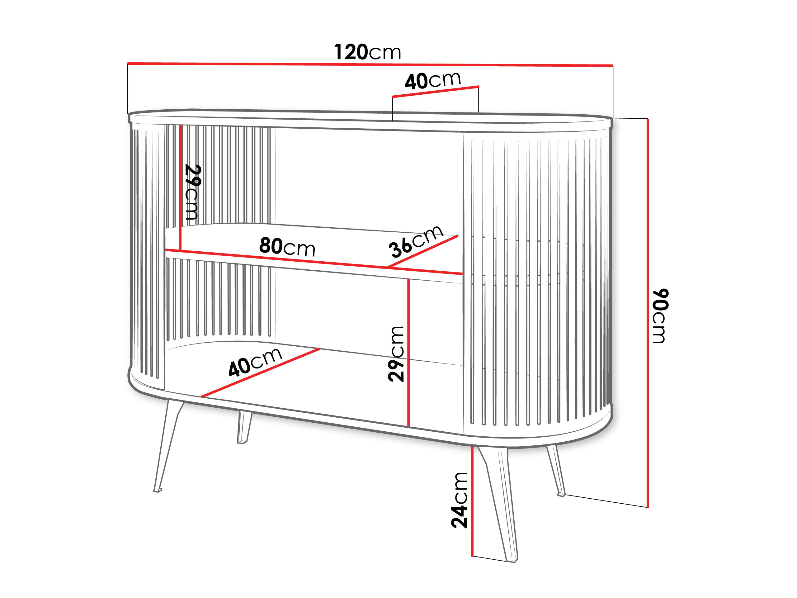 Boekenkast Sordore 127 (Roze + Zwart marmer)