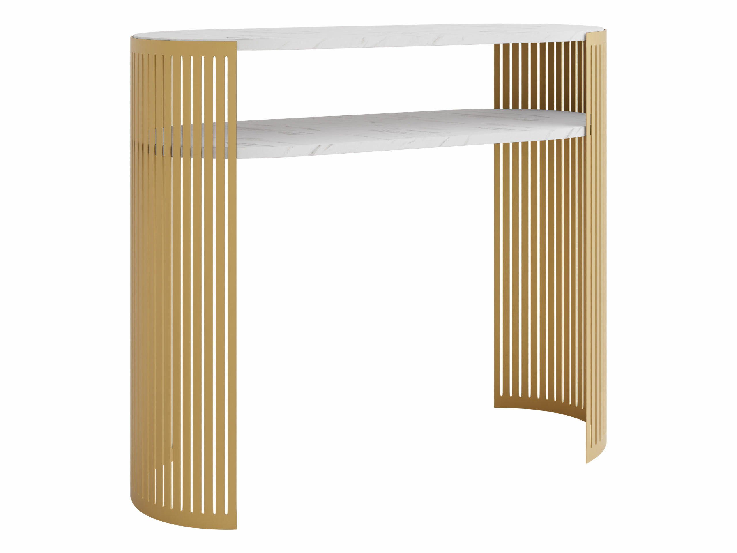 Wandtafel Civer II (Gouden + Wit marmer)