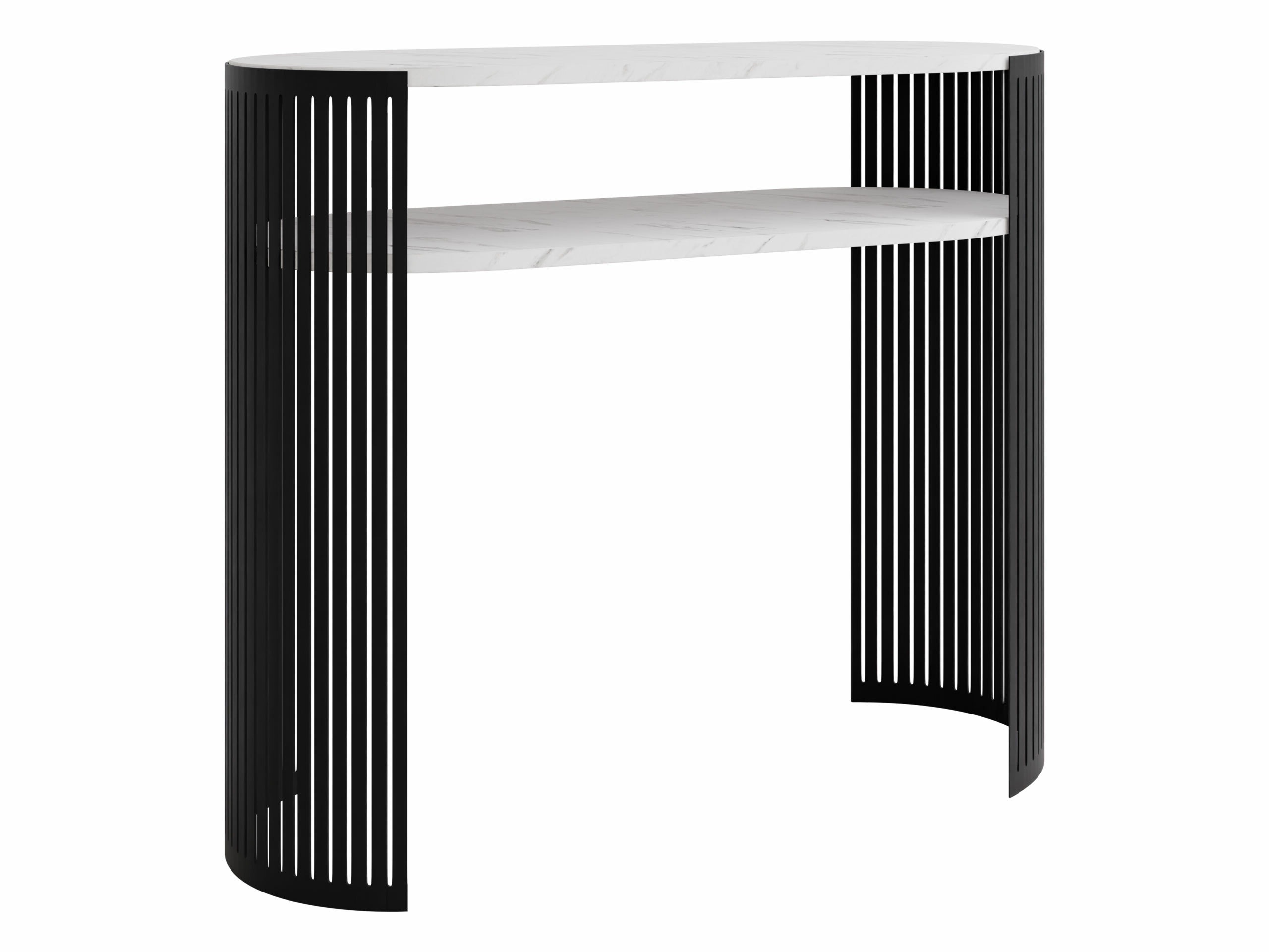 Wandtafel Civer (Zwart + Wit marmer)