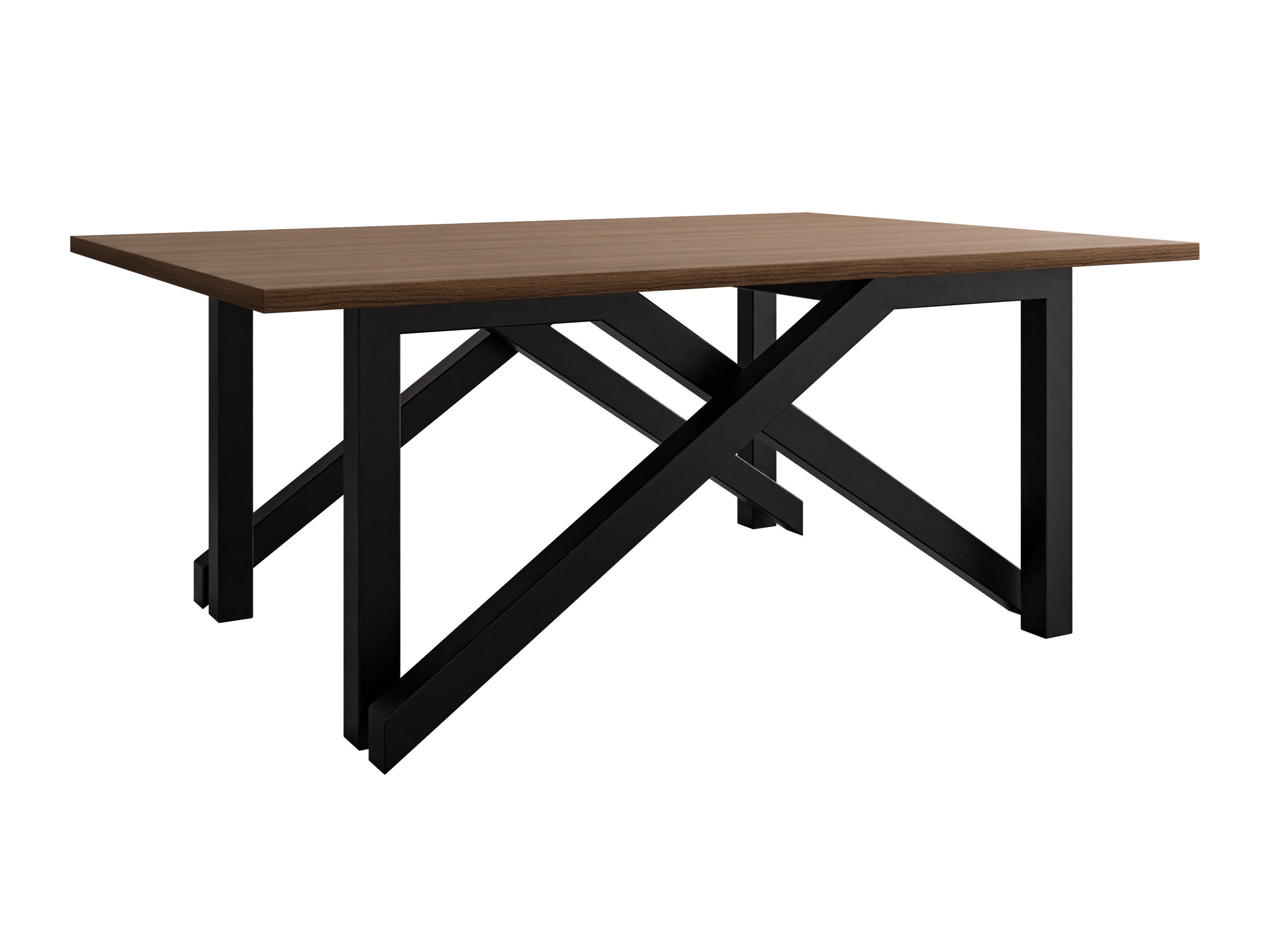 Transformeerbare salontafel Oswego 151 (Notenhout + Zwart)