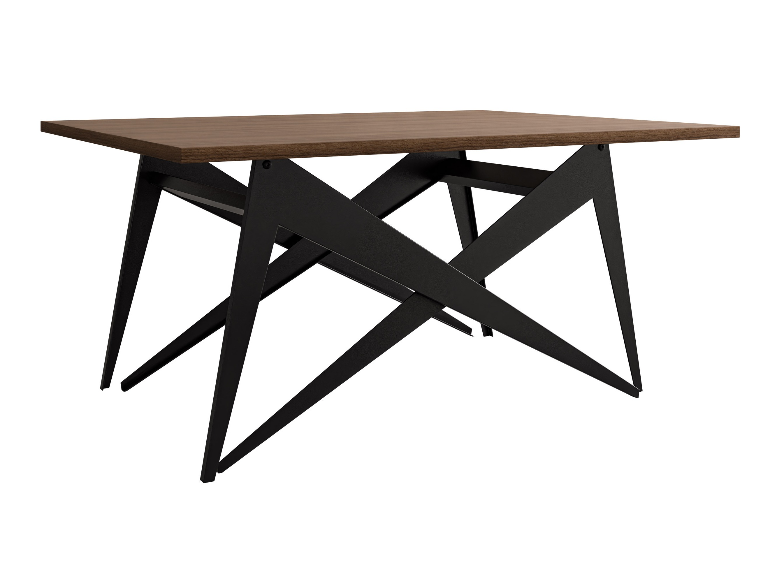 Transforming salontafel Oswego 150 (Notenhout + Zwart)