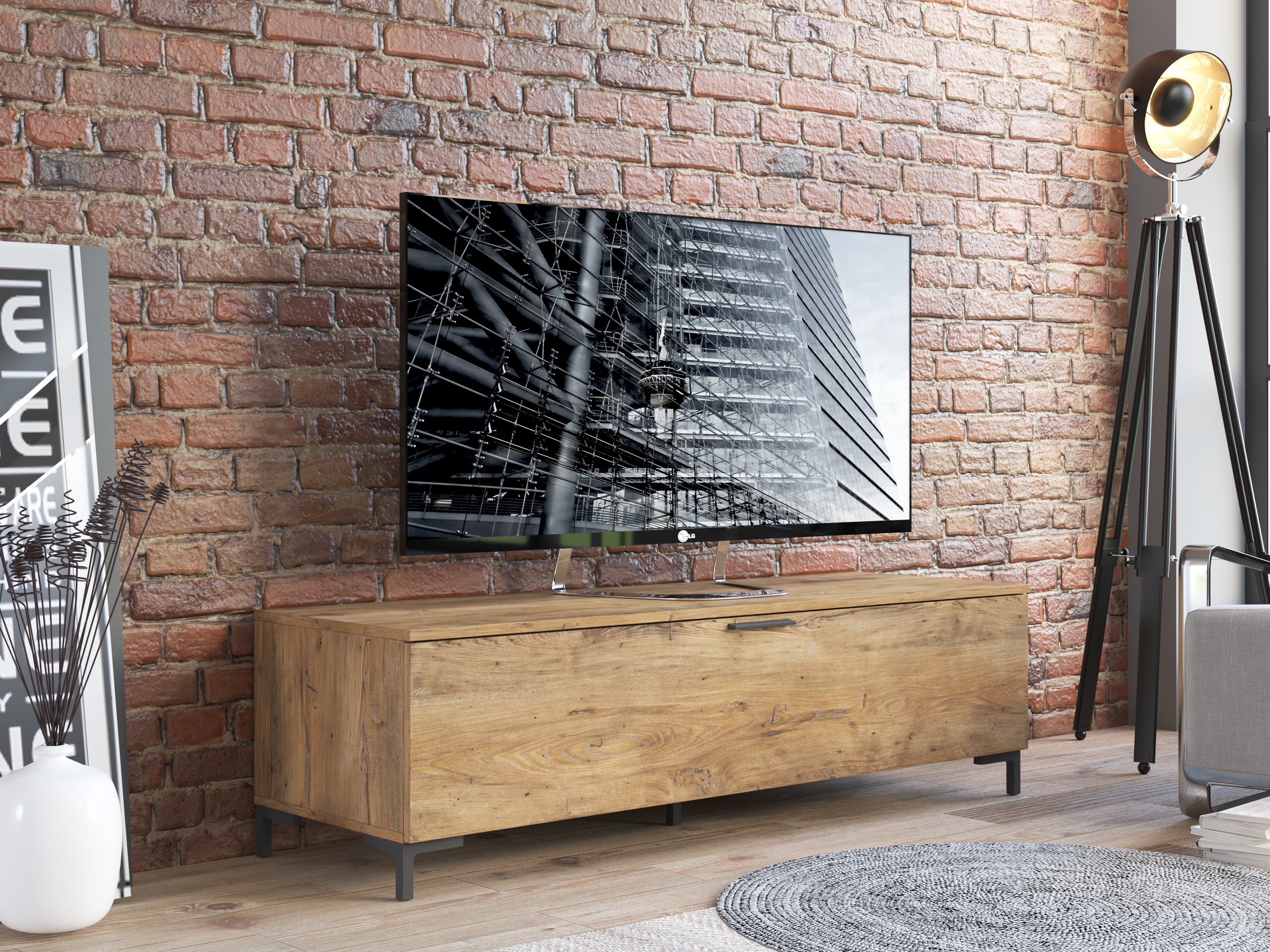 TV-meubel Salnola 103 (Kastanje)