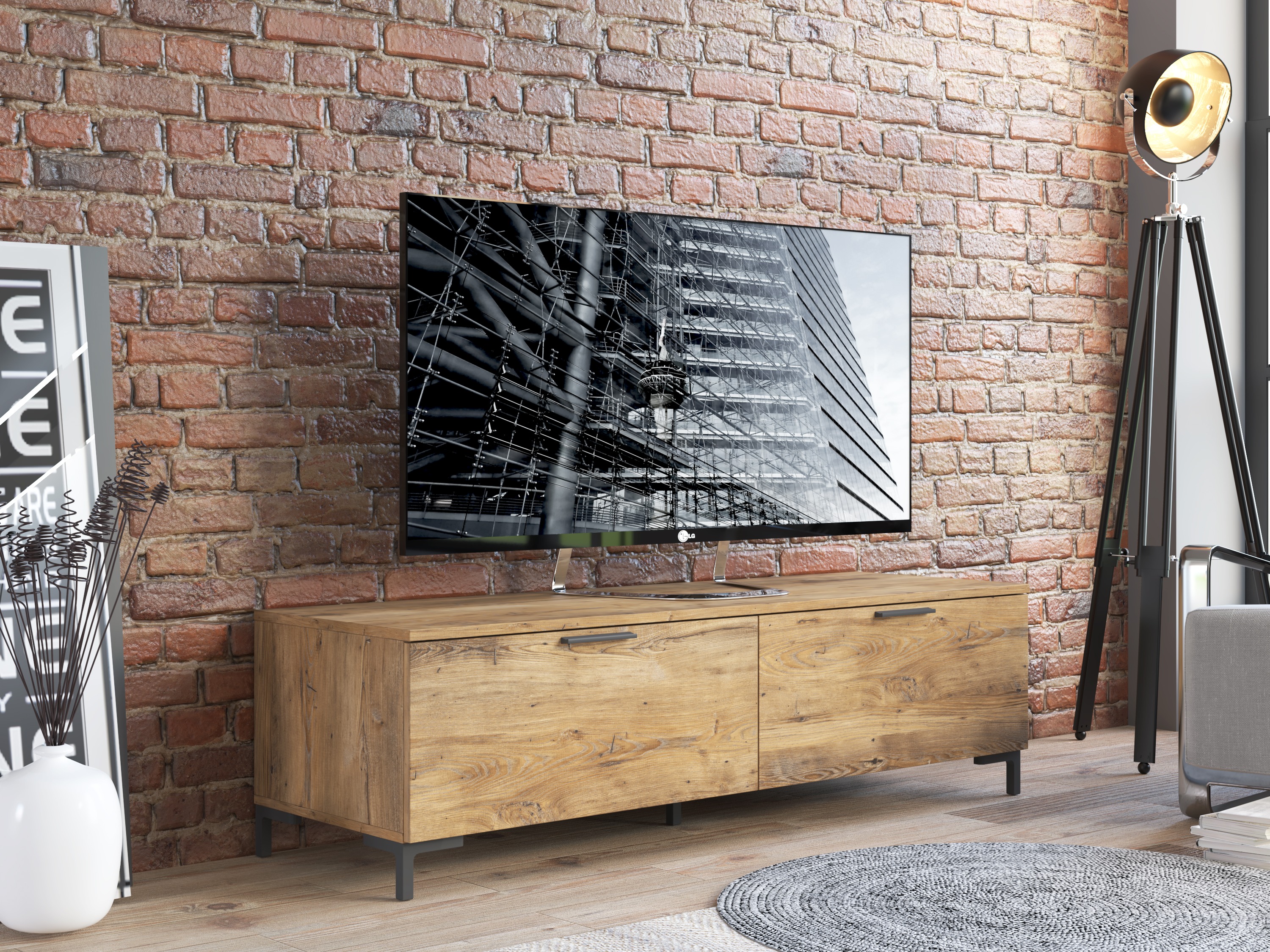 TV-meubel Salnola 104 (Kastanje)