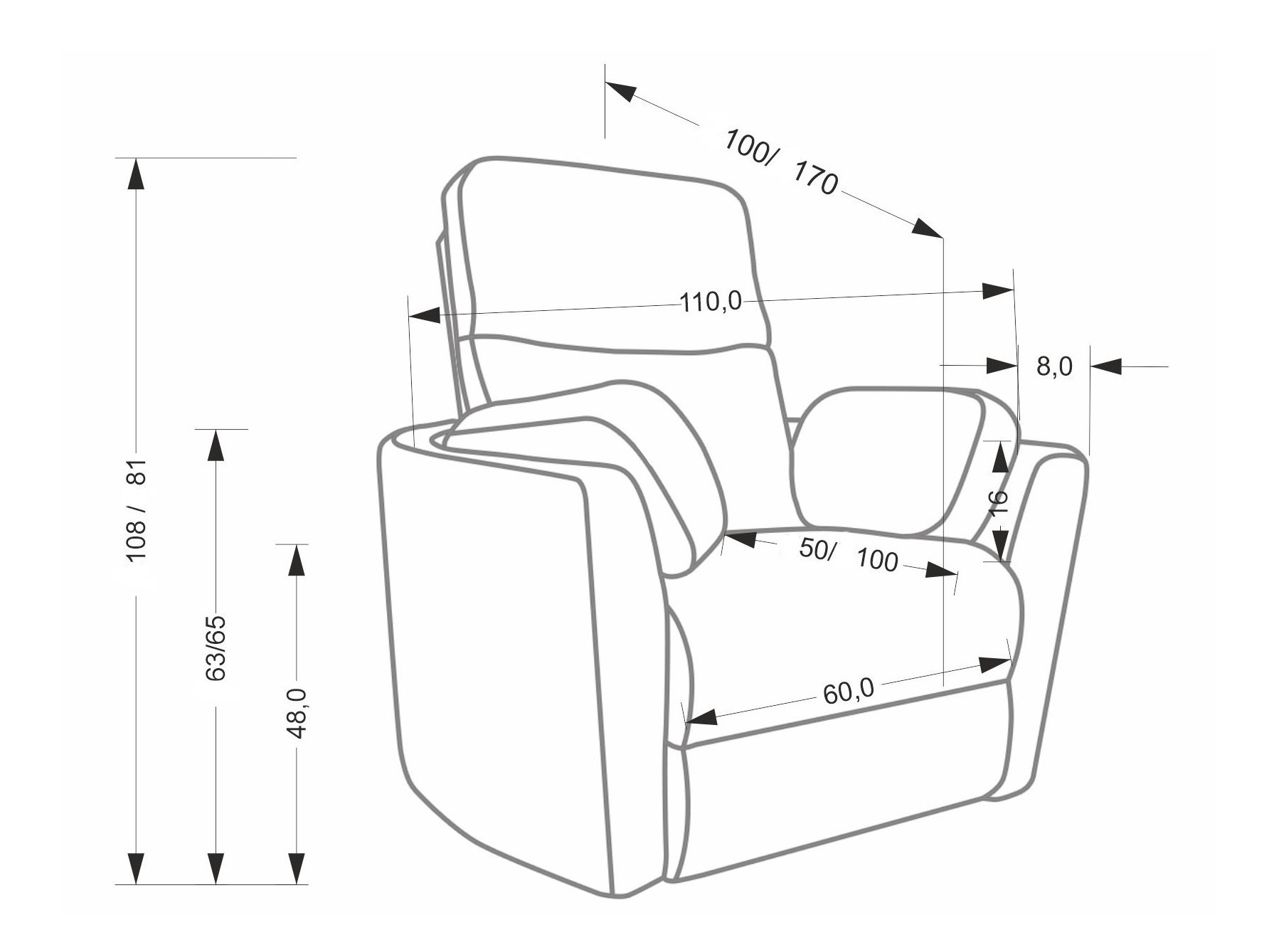 Relaxfauteuil Houston 2079 (Licht mint)