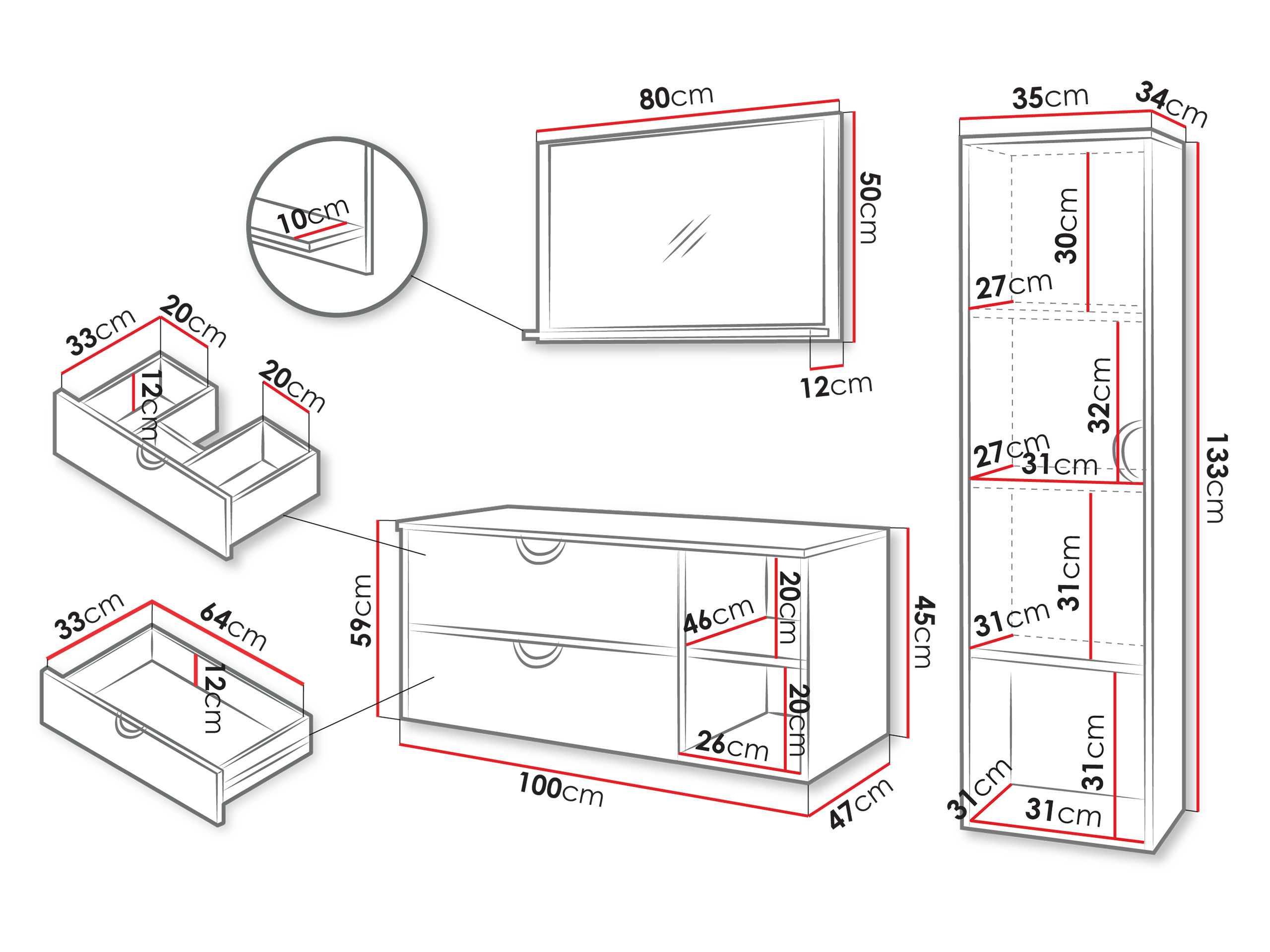 Badkamerset Providence 196 (Kasjmier)