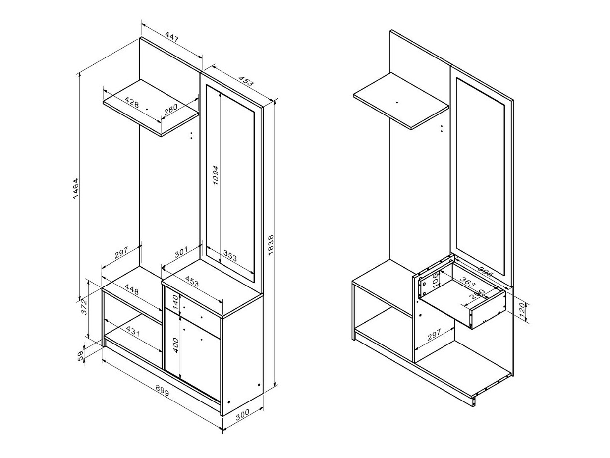 Gangmeubelset Houston 2084 (Artisan eiken + Kasjmier)
