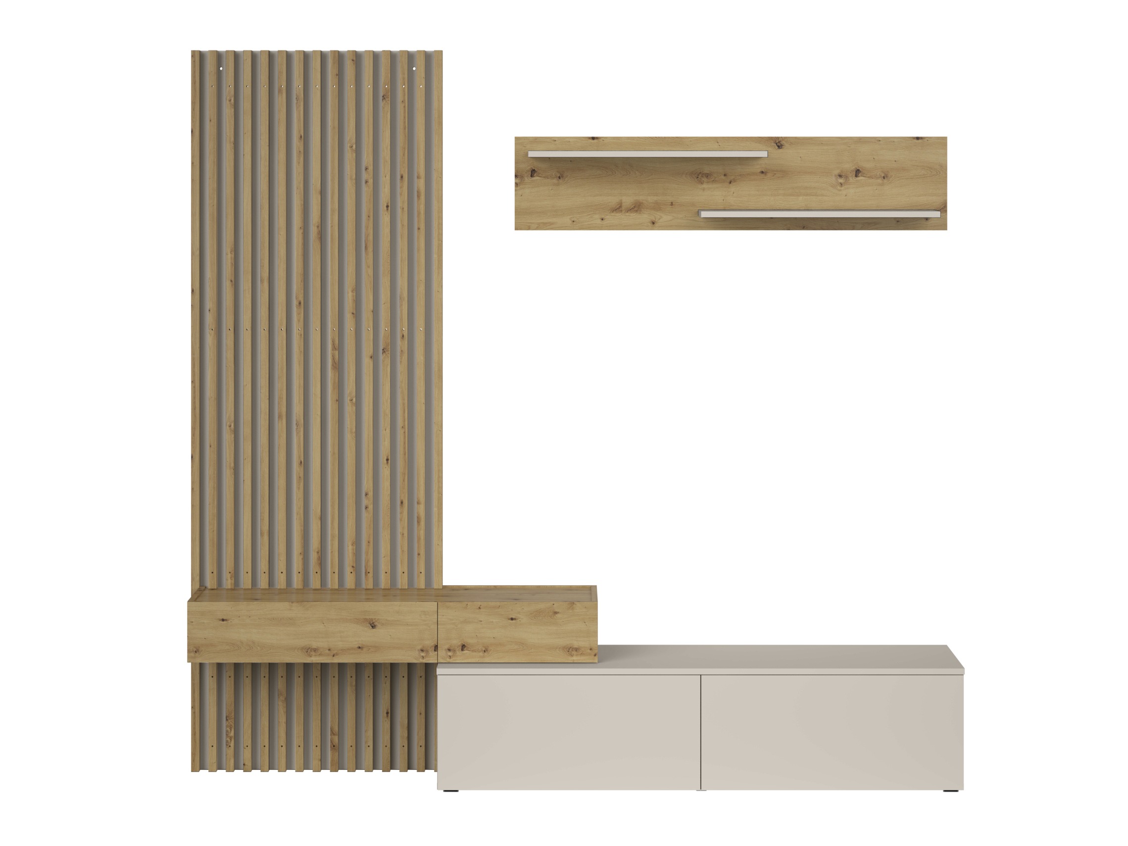 Woonkamerset Houston 2086 (Artisan eiken + Kasjmier)