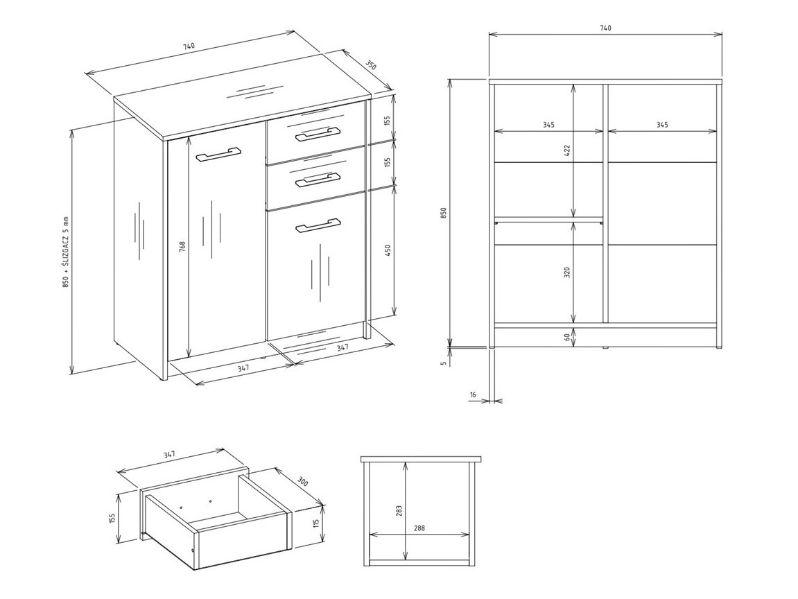 Ladekast Mandeville 338