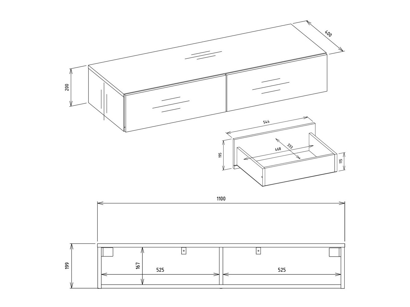 Wandtafel Mandeville 341 (Wit)