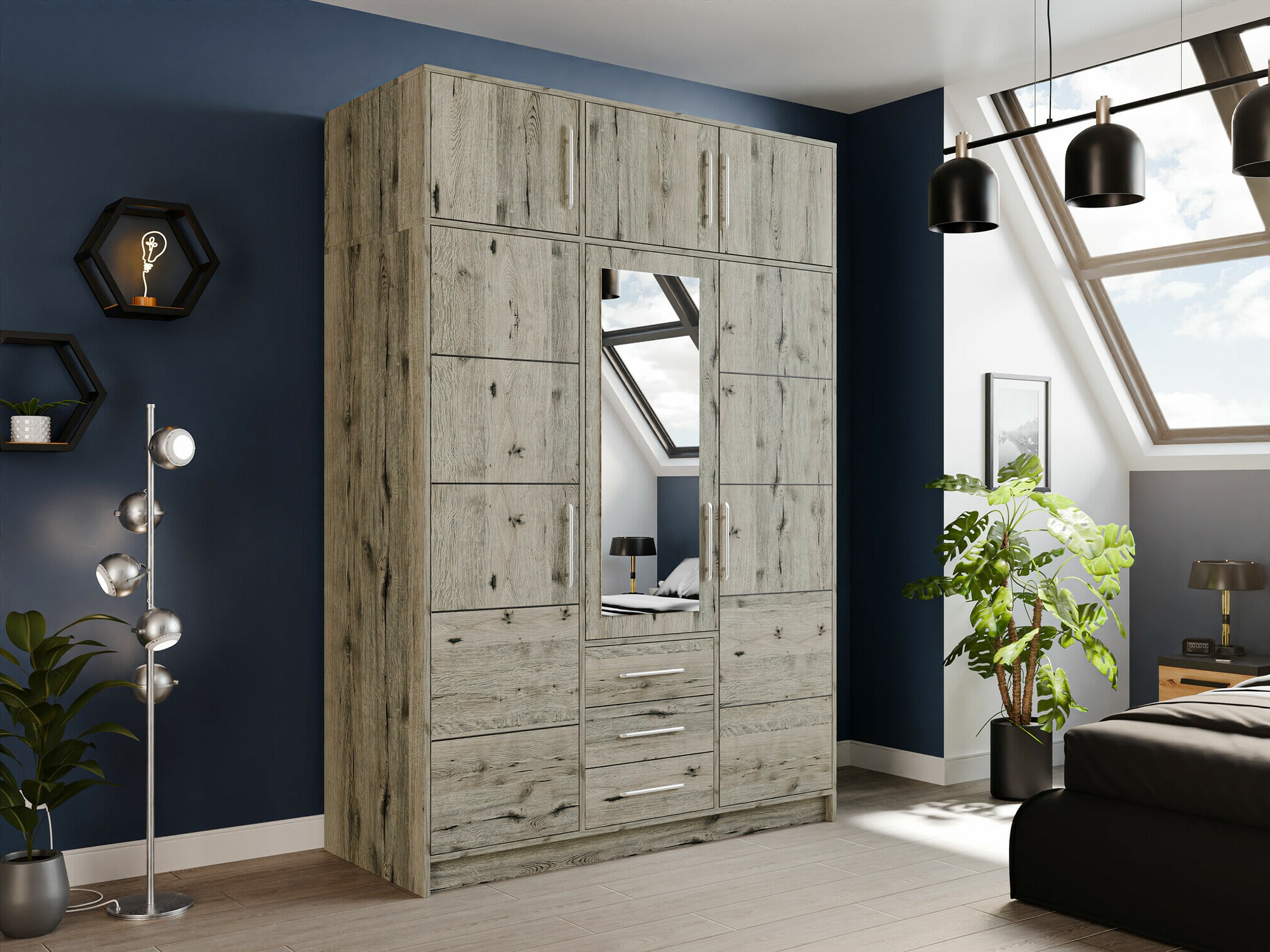 Kledingkast Dortivu 153 (Wellington eik)