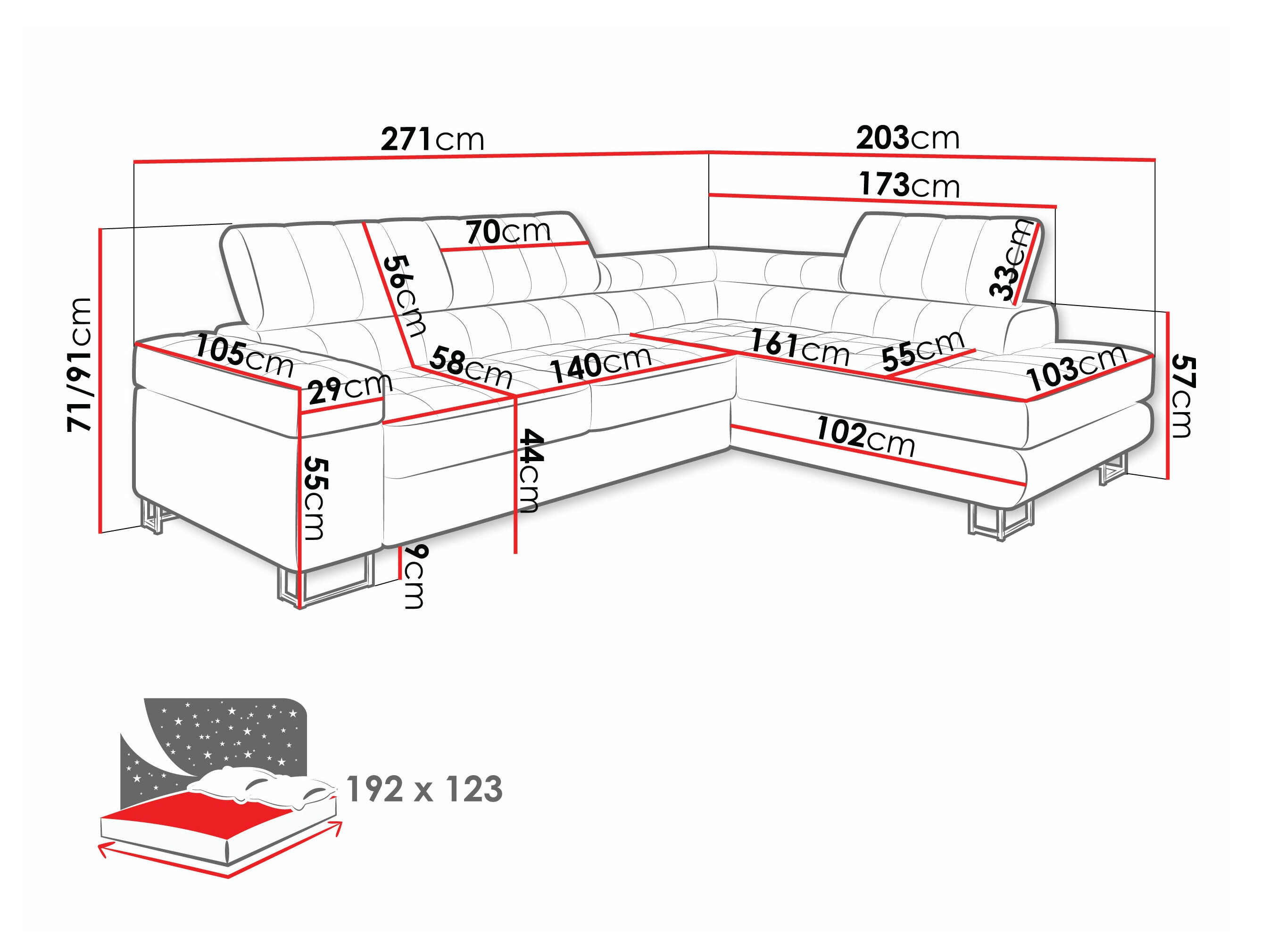 Hoekbank Comfivo 247 (Venus fluweel 2932)