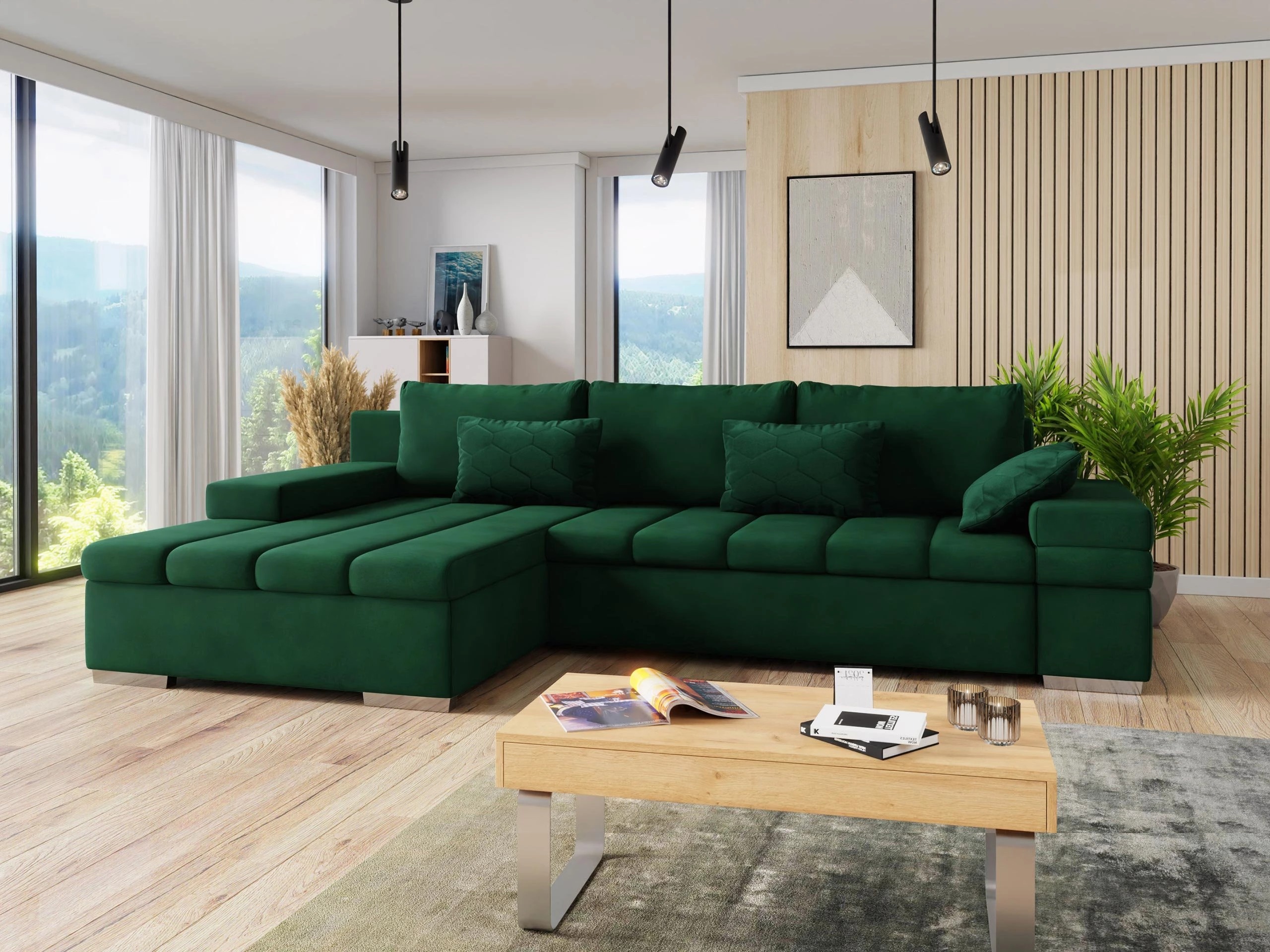 Hoekbank Comfivo Olivetum II (Uttario Velvet 2951 + Magic Velvet Pik 2225)