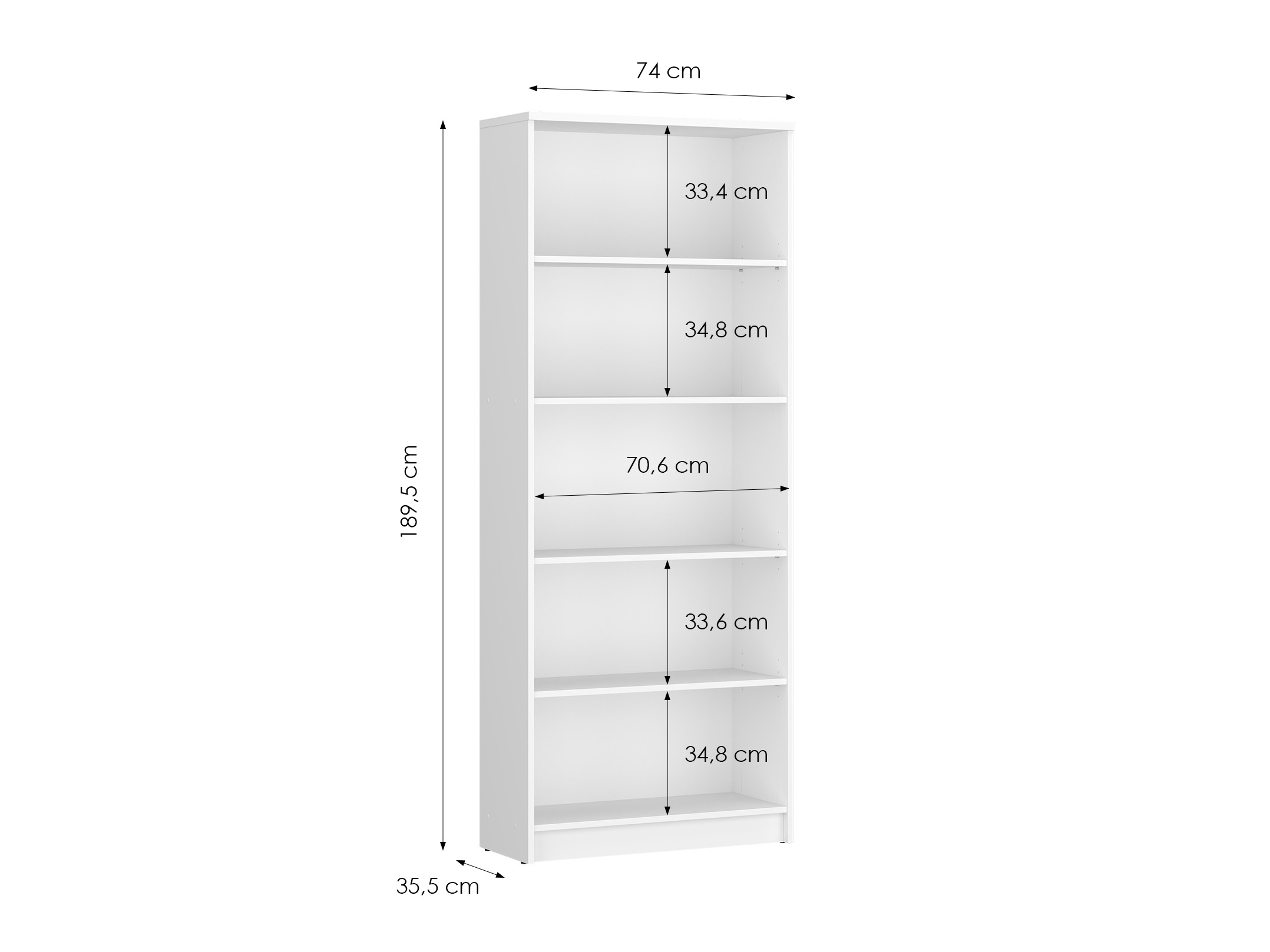Boekenkast Ontario 194 (Wit)
