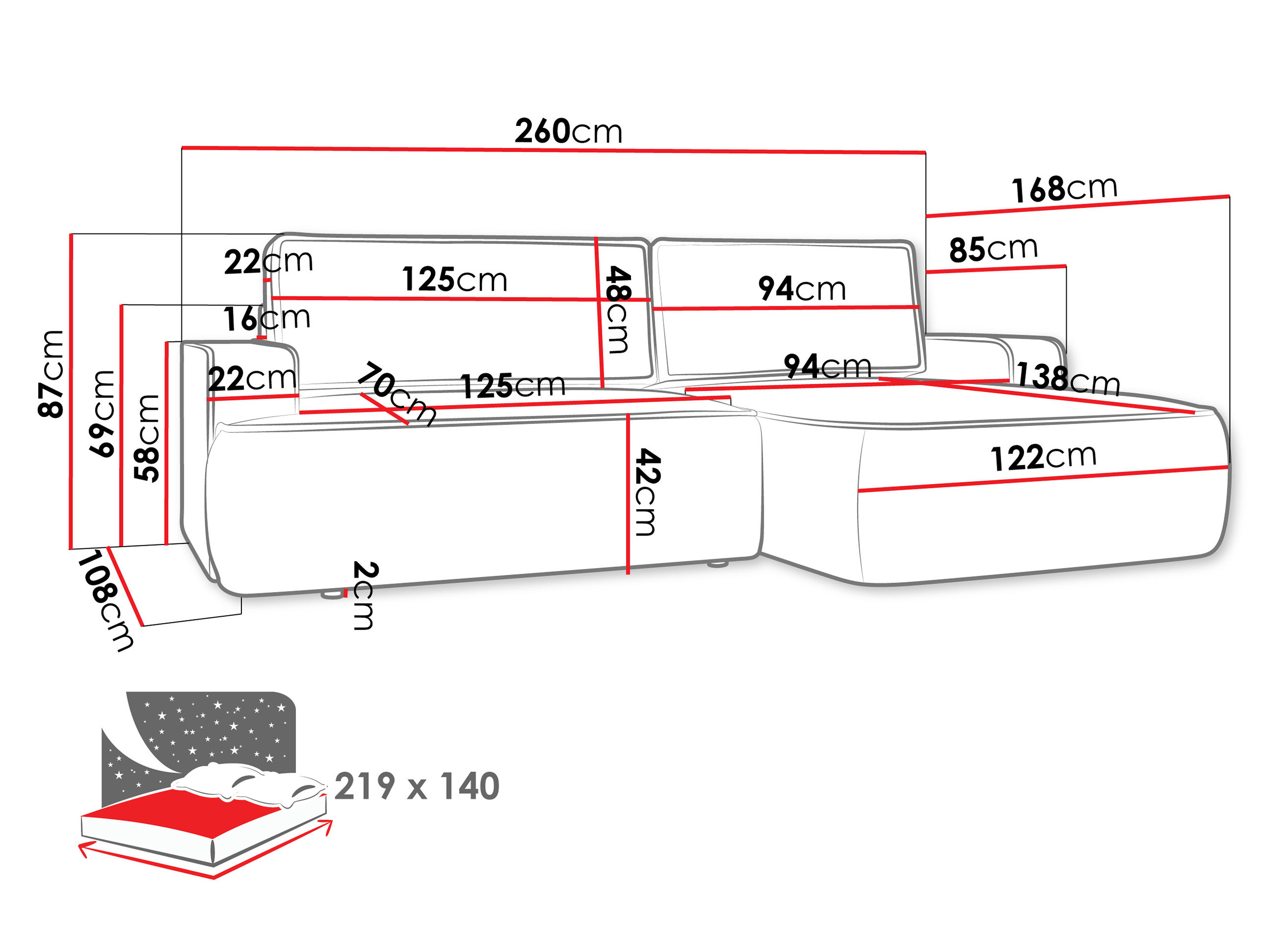 Hoekbank Bountiful 102 (Velo 633)