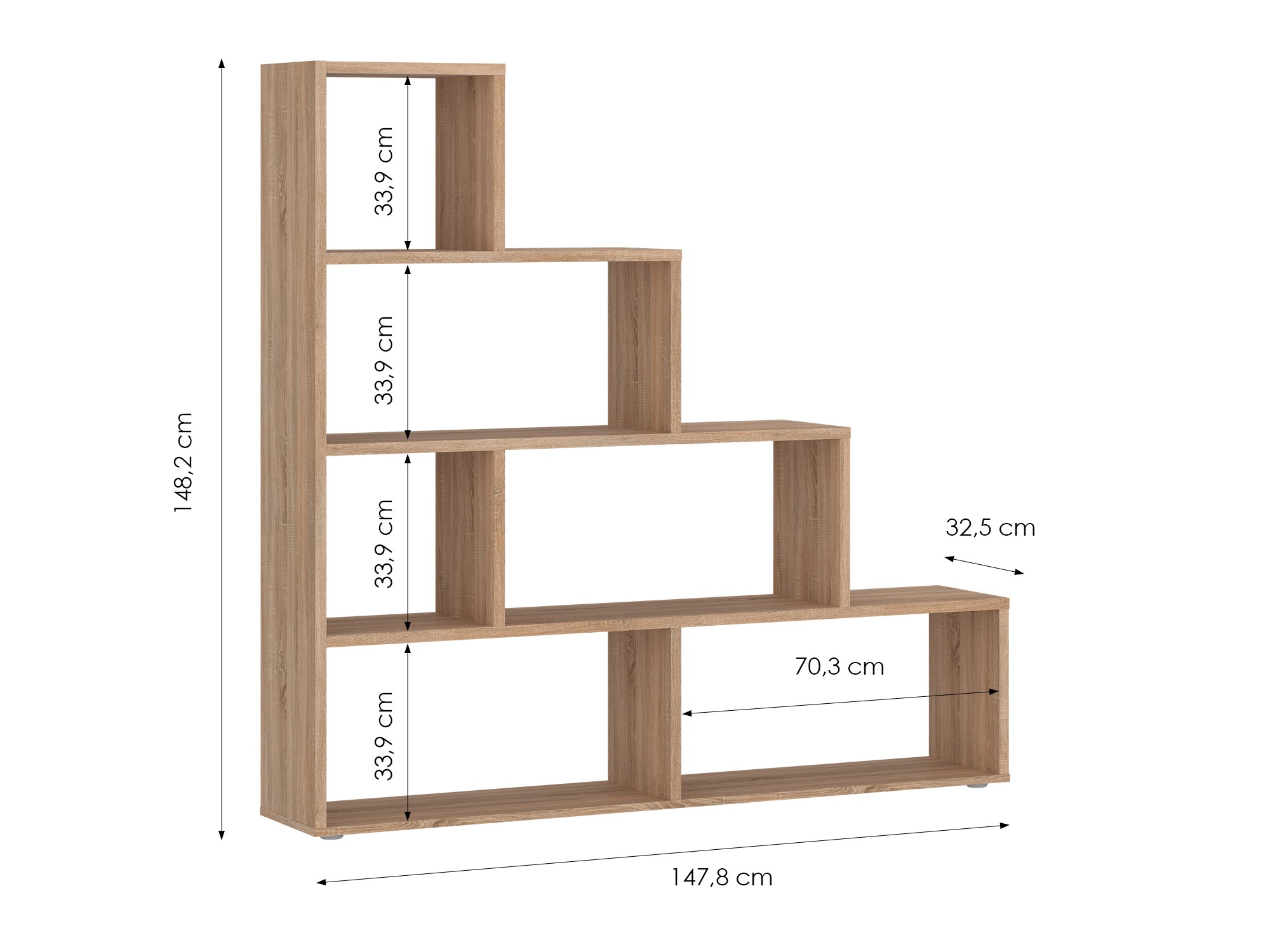 Boekenkast Ontario 198 (Sonoma eik)