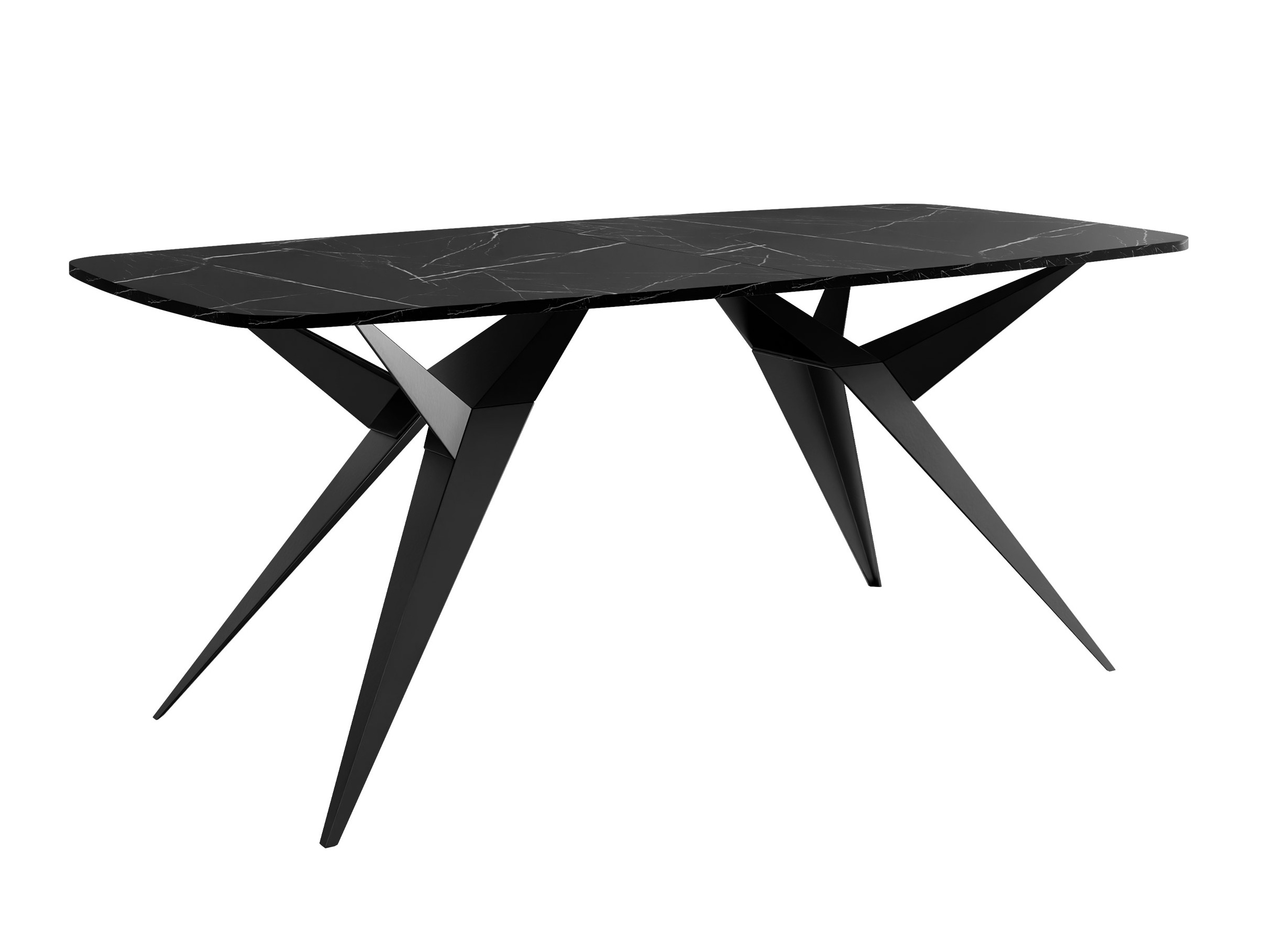 Tafel Oswego 152 (Zwart marmer)