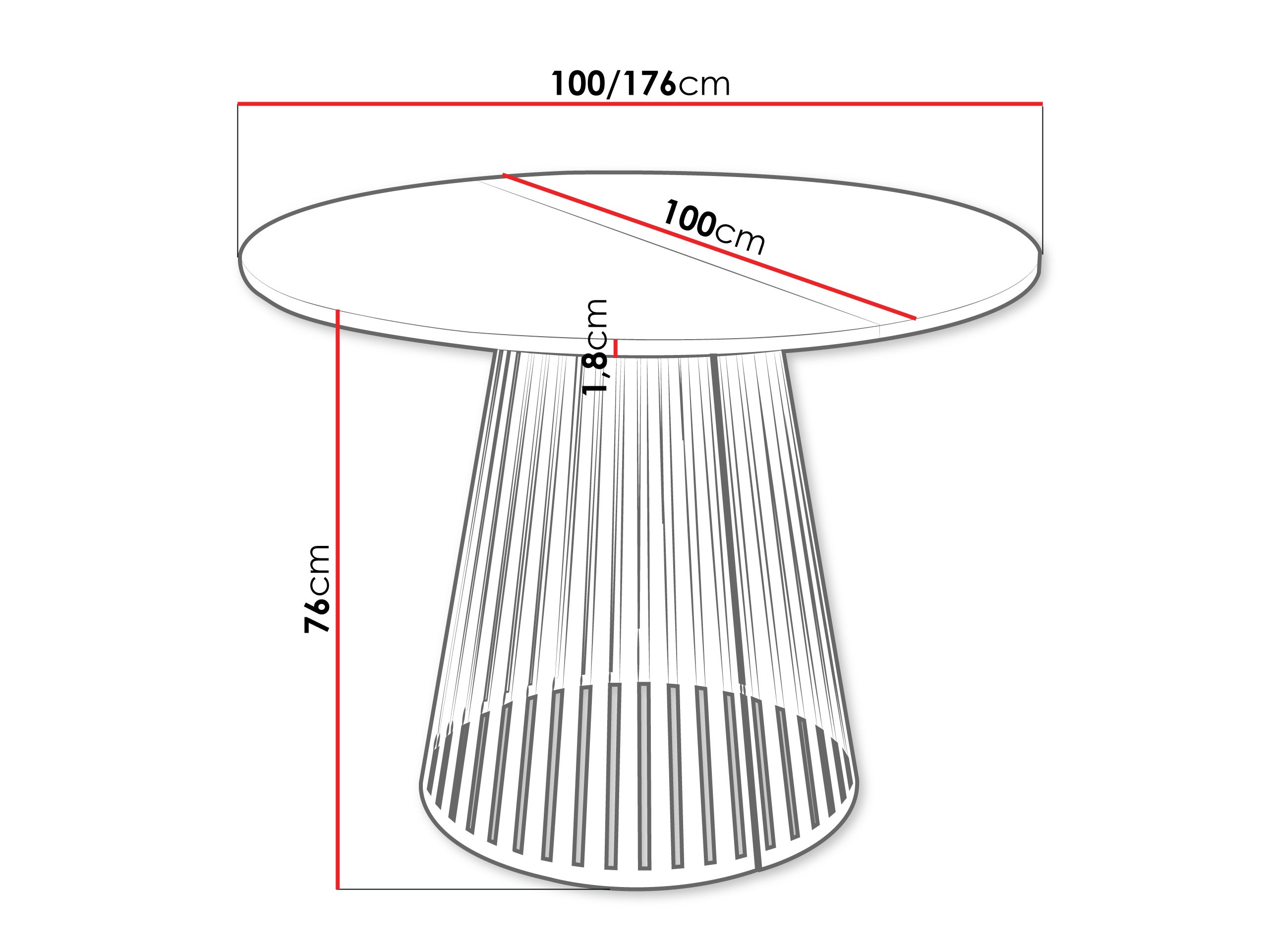 Tafel Oswego 153 (Notenhout)