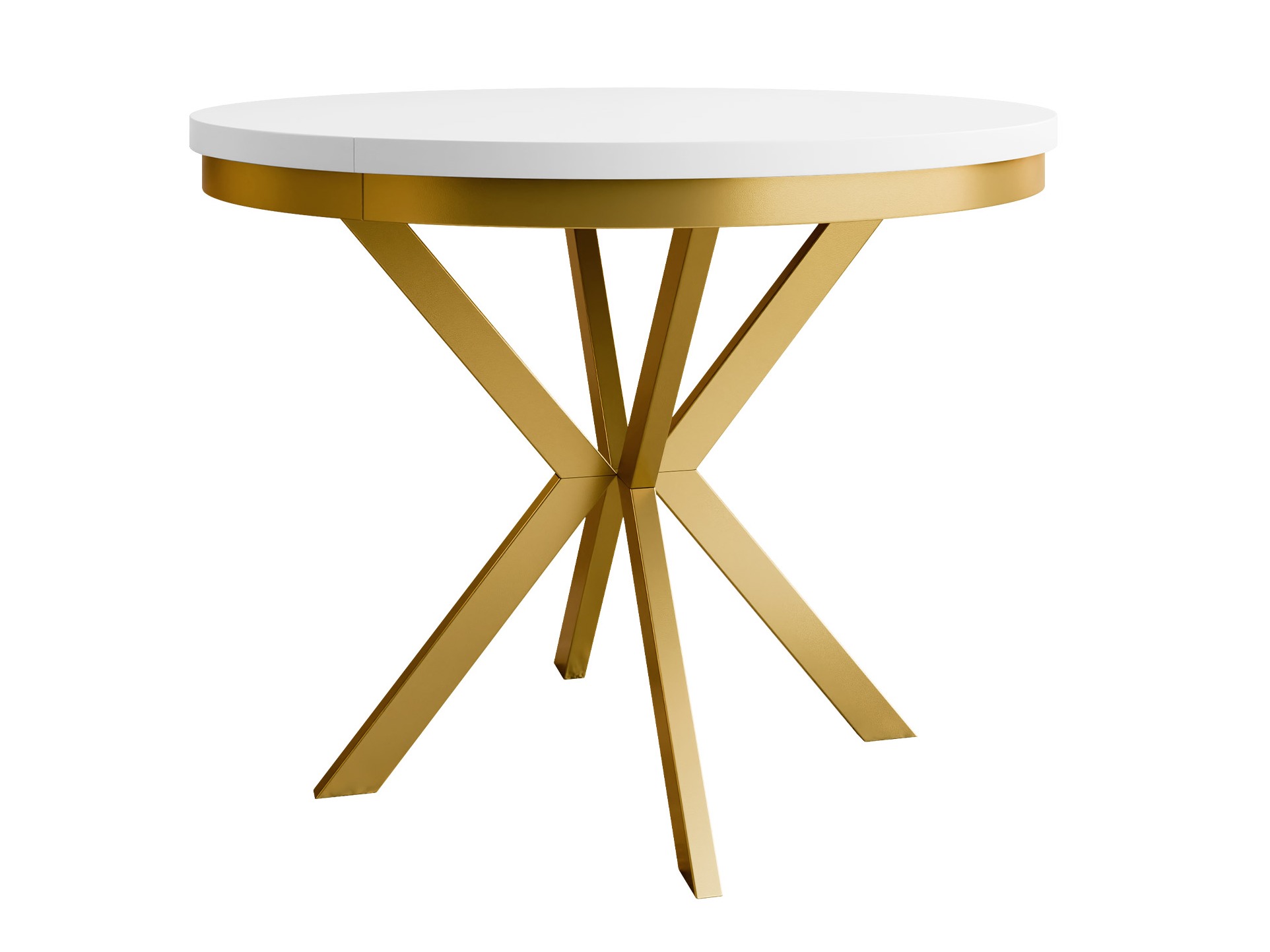Tafel Oswego 155 (Wit + Gouden)