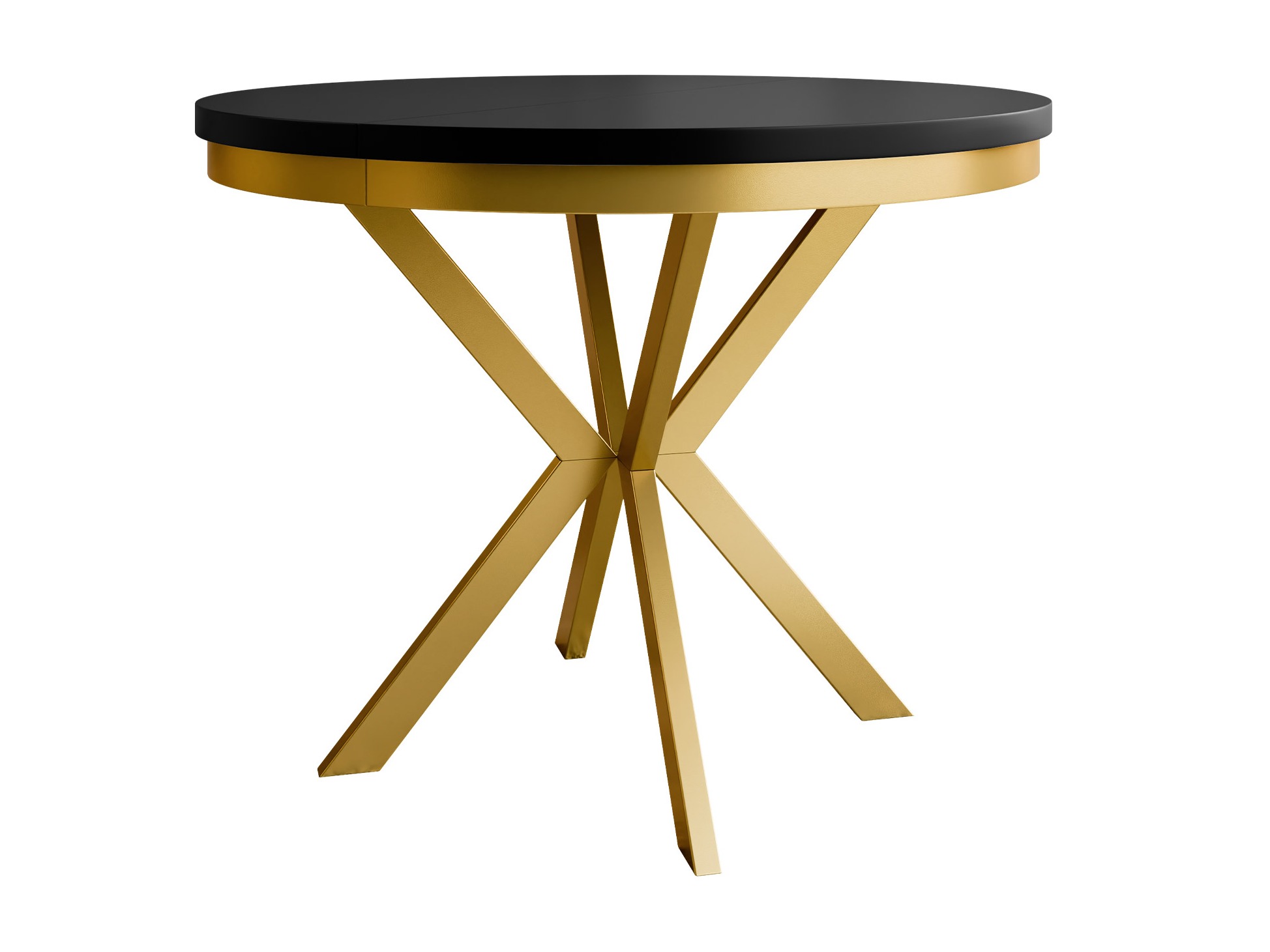 Tafel Oswego 155 (Zwart + Gouden)