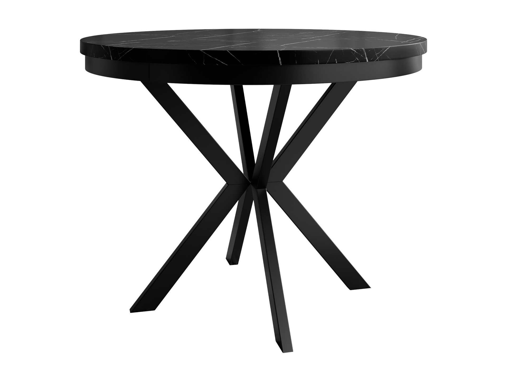 Tafel Oswego 155 (Zwart marmer)