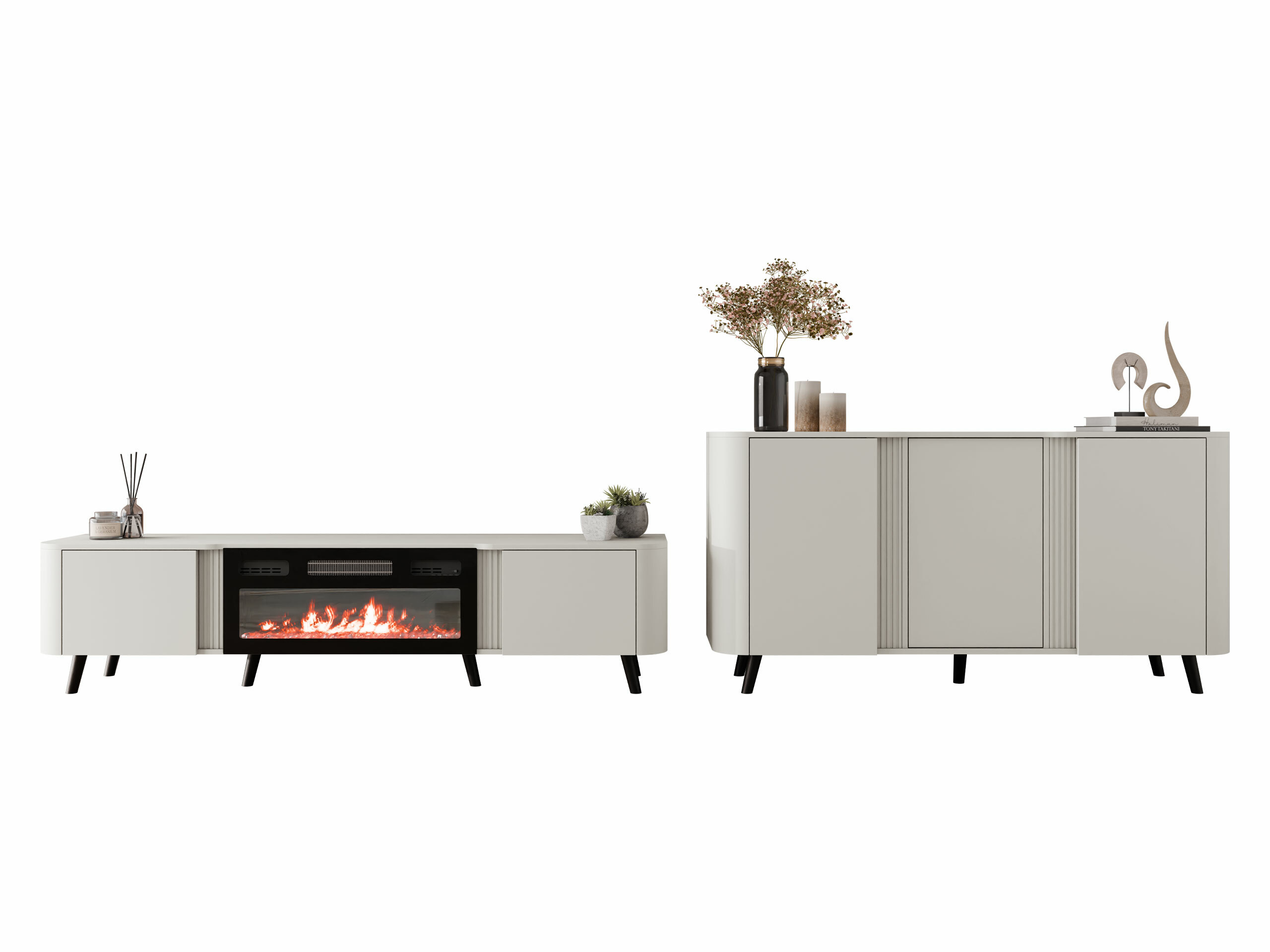 Woonkamerset Charlotte 204 (Kasjmier + Zwart)