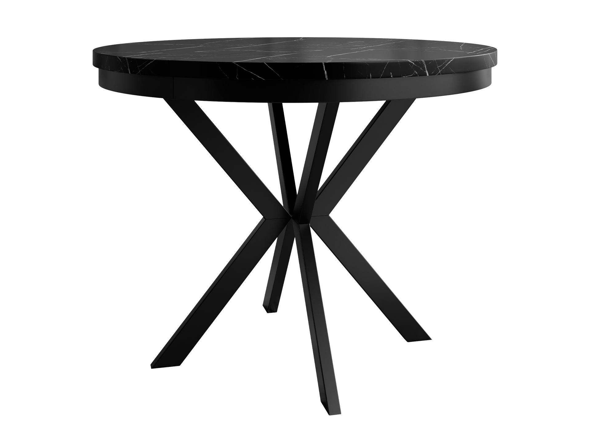 Tafel Oswego 157 (Zwart marmer)