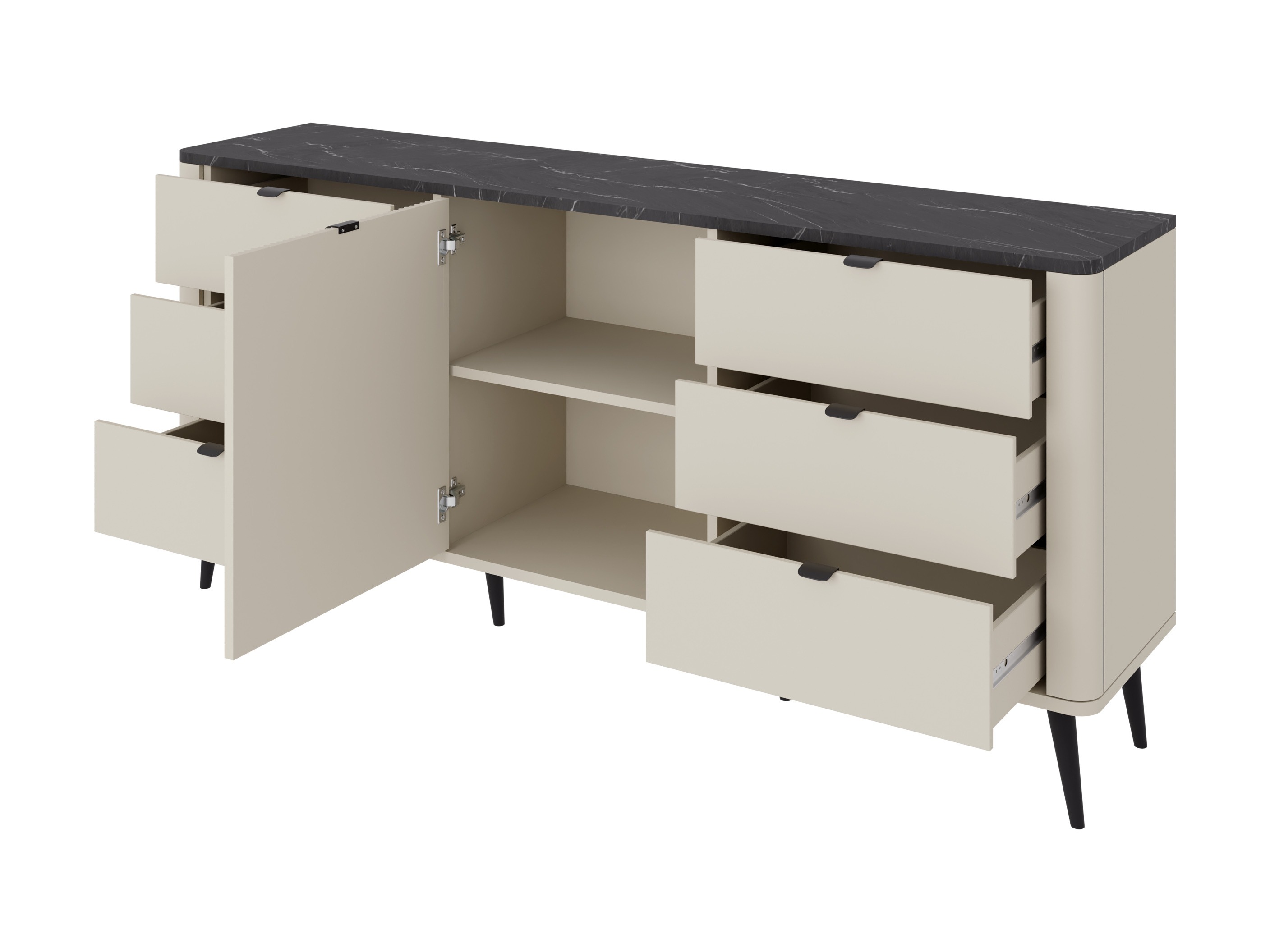 Ladekast Lufela 107 (Kasjmier + Notenhout)