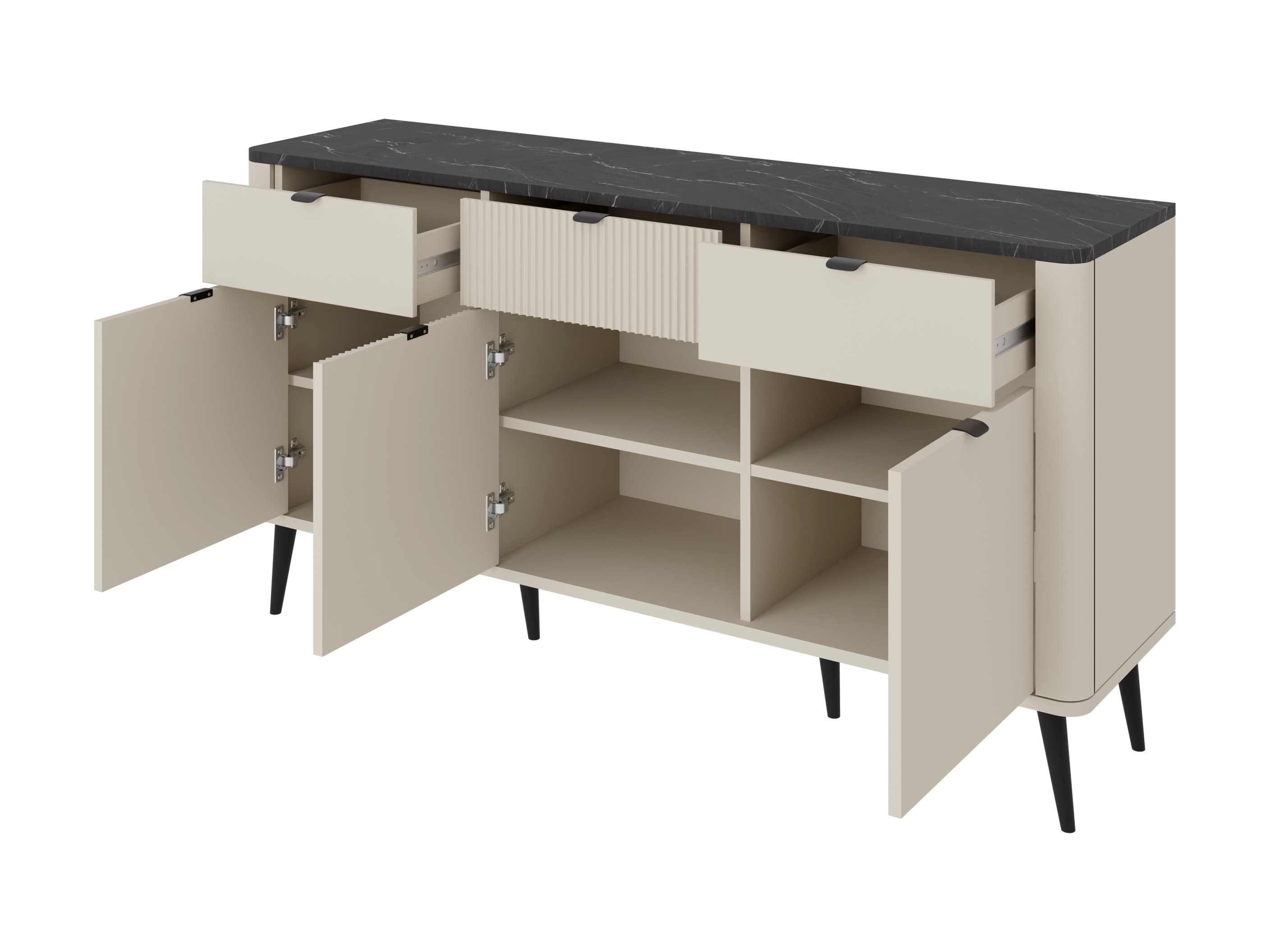 Woonkamerset Lufela 122 (Kasjmier + Grijs marmer)