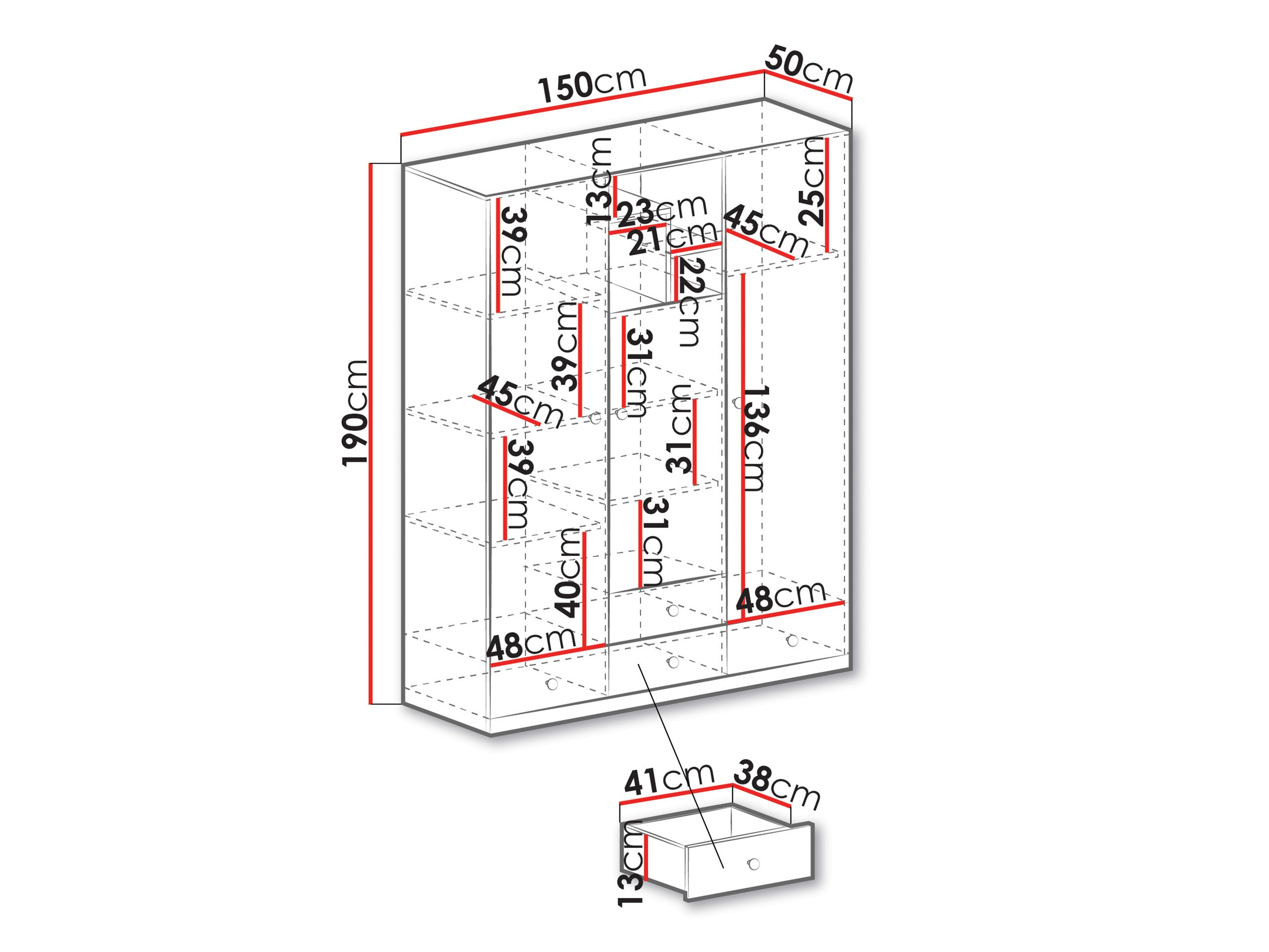 Kledingkast Tesmonu 100