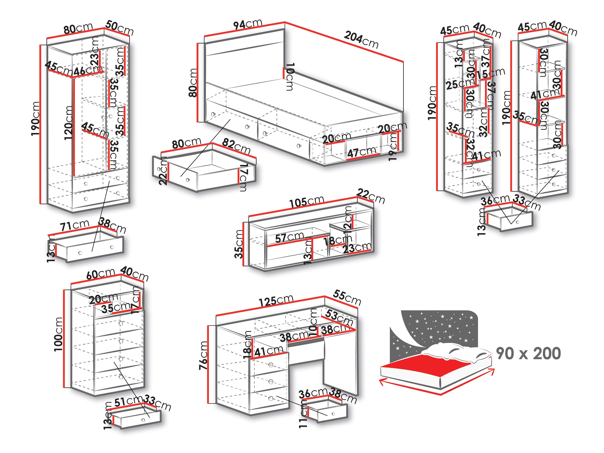 Meubelset Tesmonu 118
