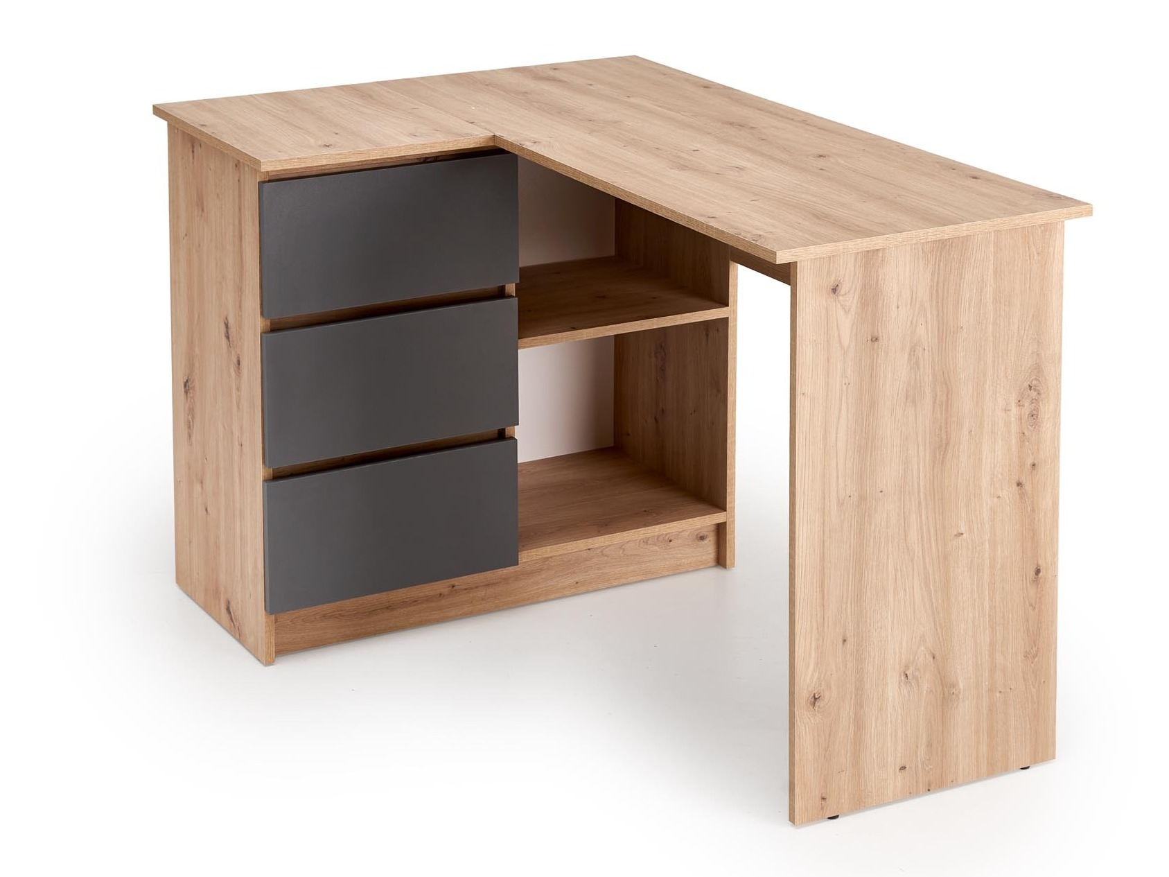 Hoekbureau Houston 1950 (Grafiet + Artisan eiken)