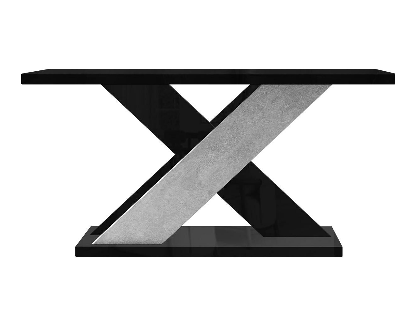 Salontafel Goodyear 116 (Glanzend zwart + Beton)