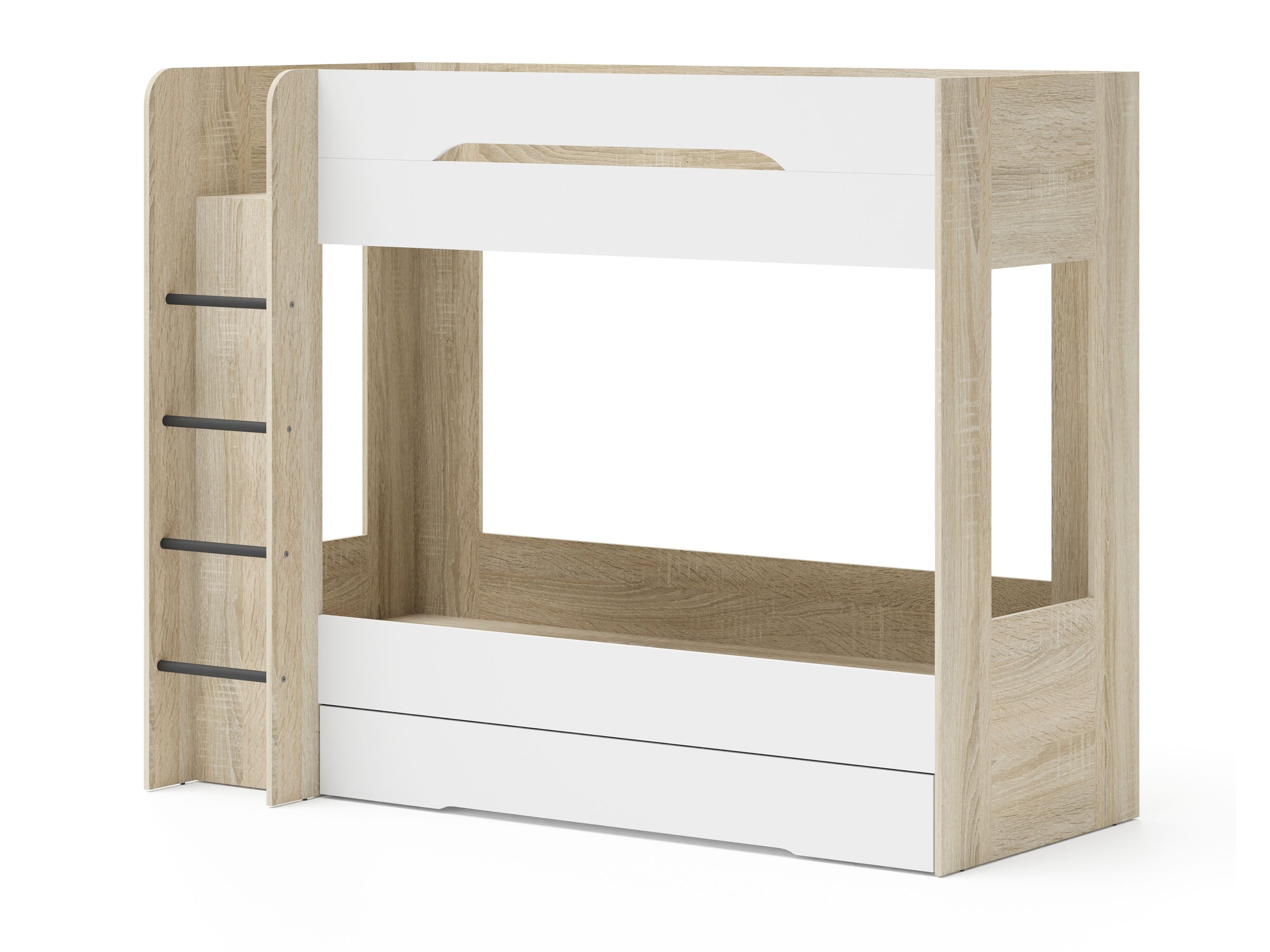 Stapelbed Elitenu 103 (Sonoma eik+ Wit)