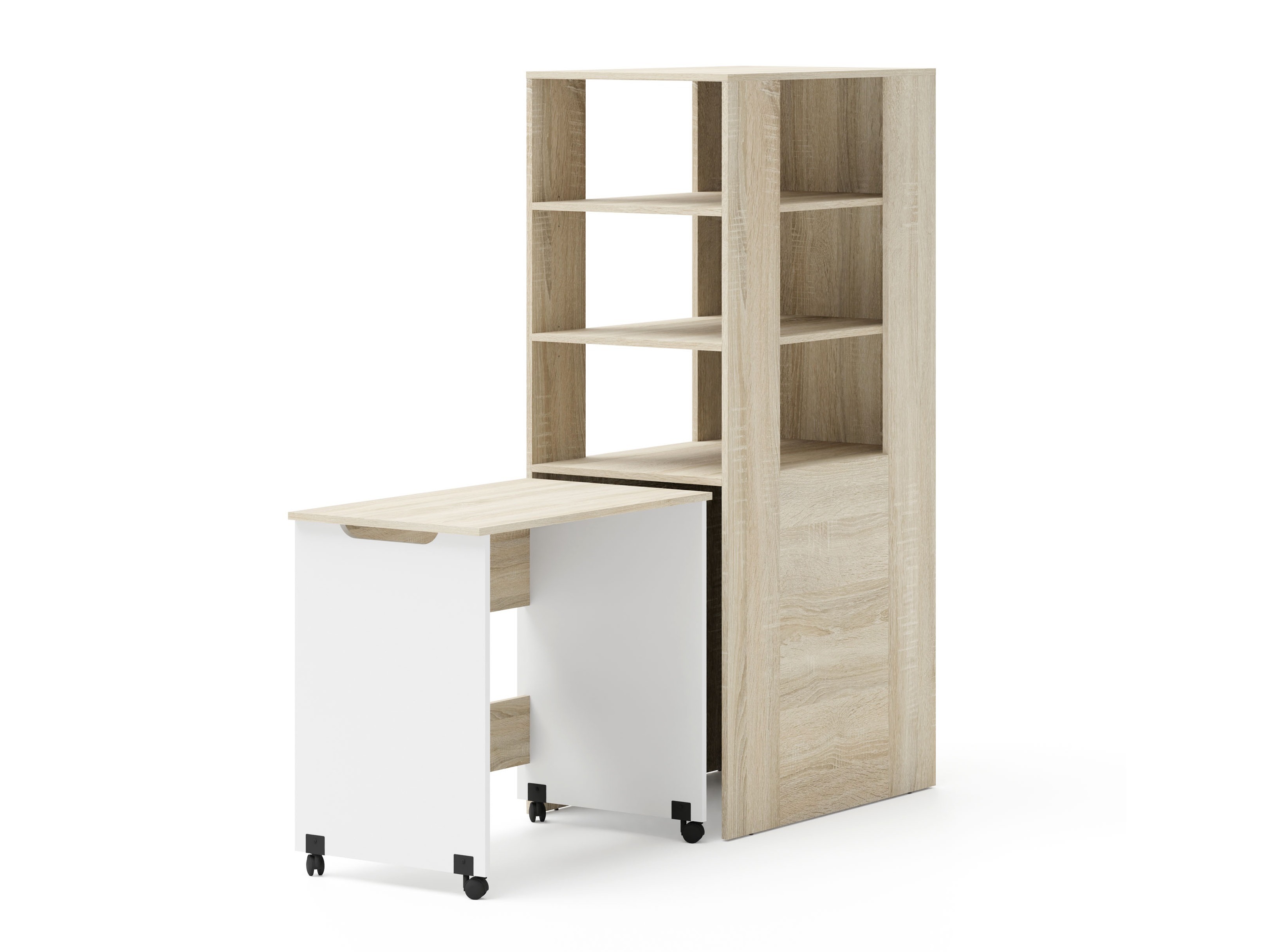 De reeks van de kinderkamer Elitenu 104 (Sonoma eik + Wit)