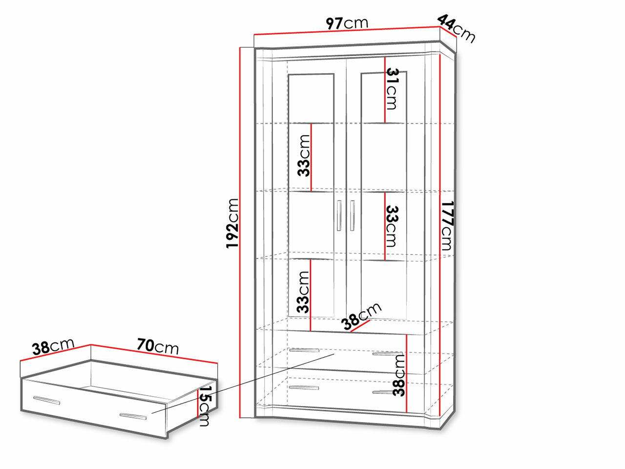 Boekenkast Lorelie 116 (Truffel eiken)