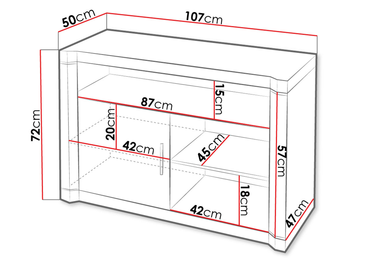 TV-meubel Lorelie 110 (Truffel eiken)
