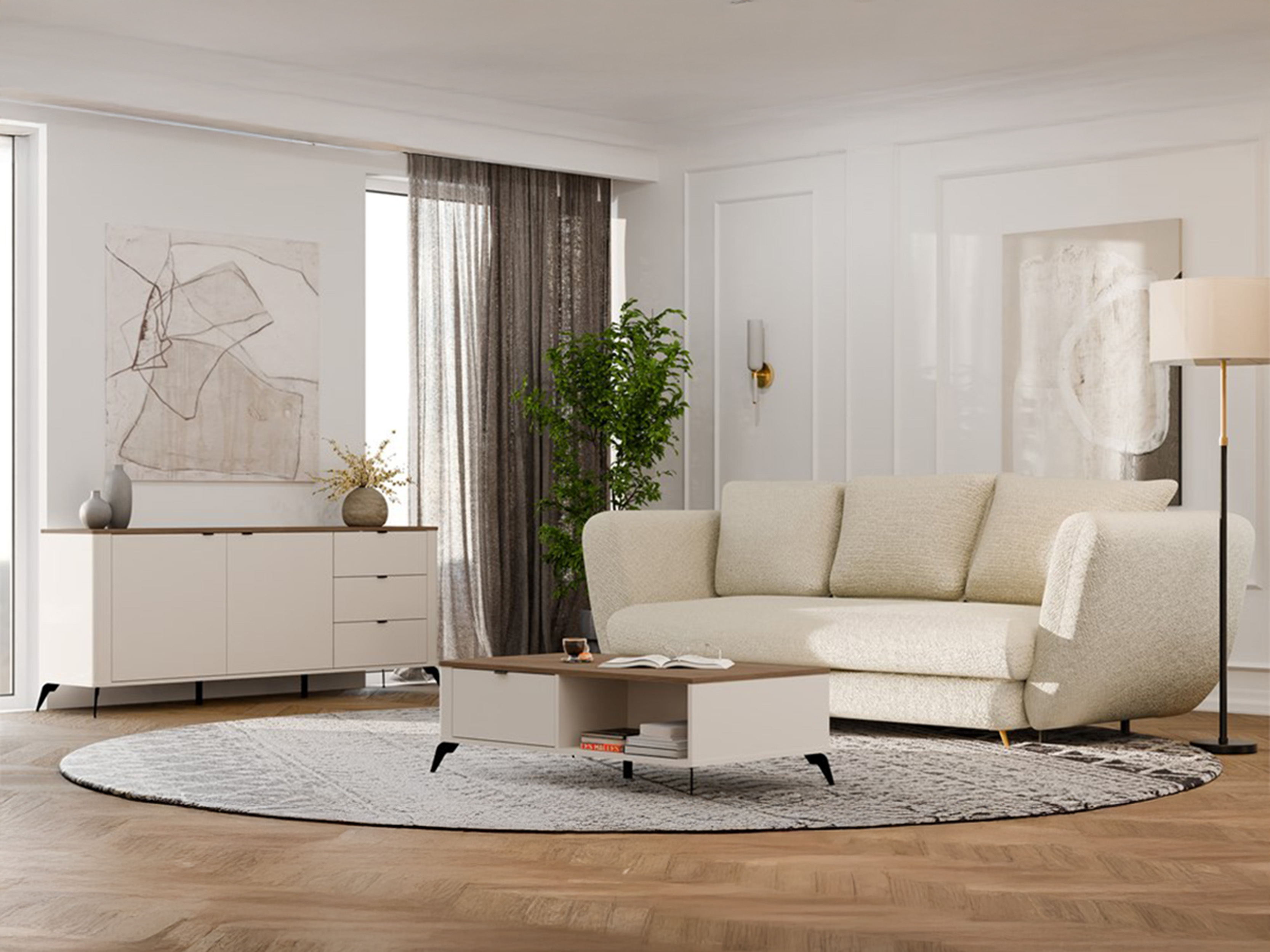 Ladekast Soavie 106 (Kasjmier + Eiken)