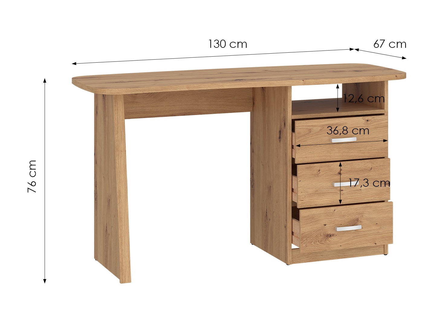 Bureau Ontario 204 (Artisan eiken)
