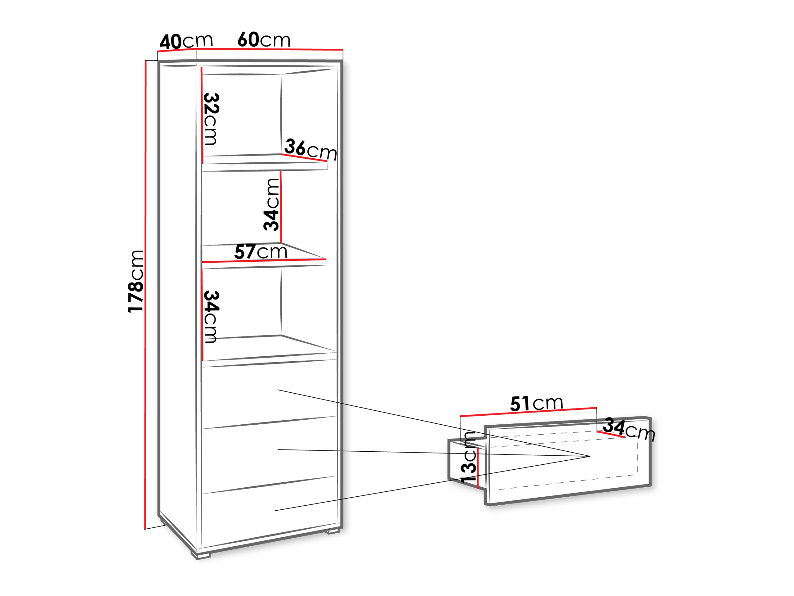 Boekenkast Comfivo Fersoe 105 (Wit)