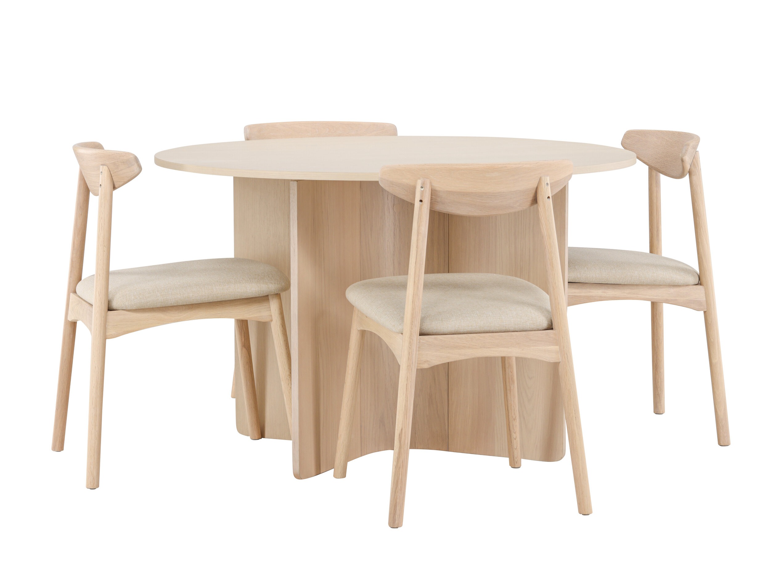 Eetkamerset Dallas 4986 (Licht hout)