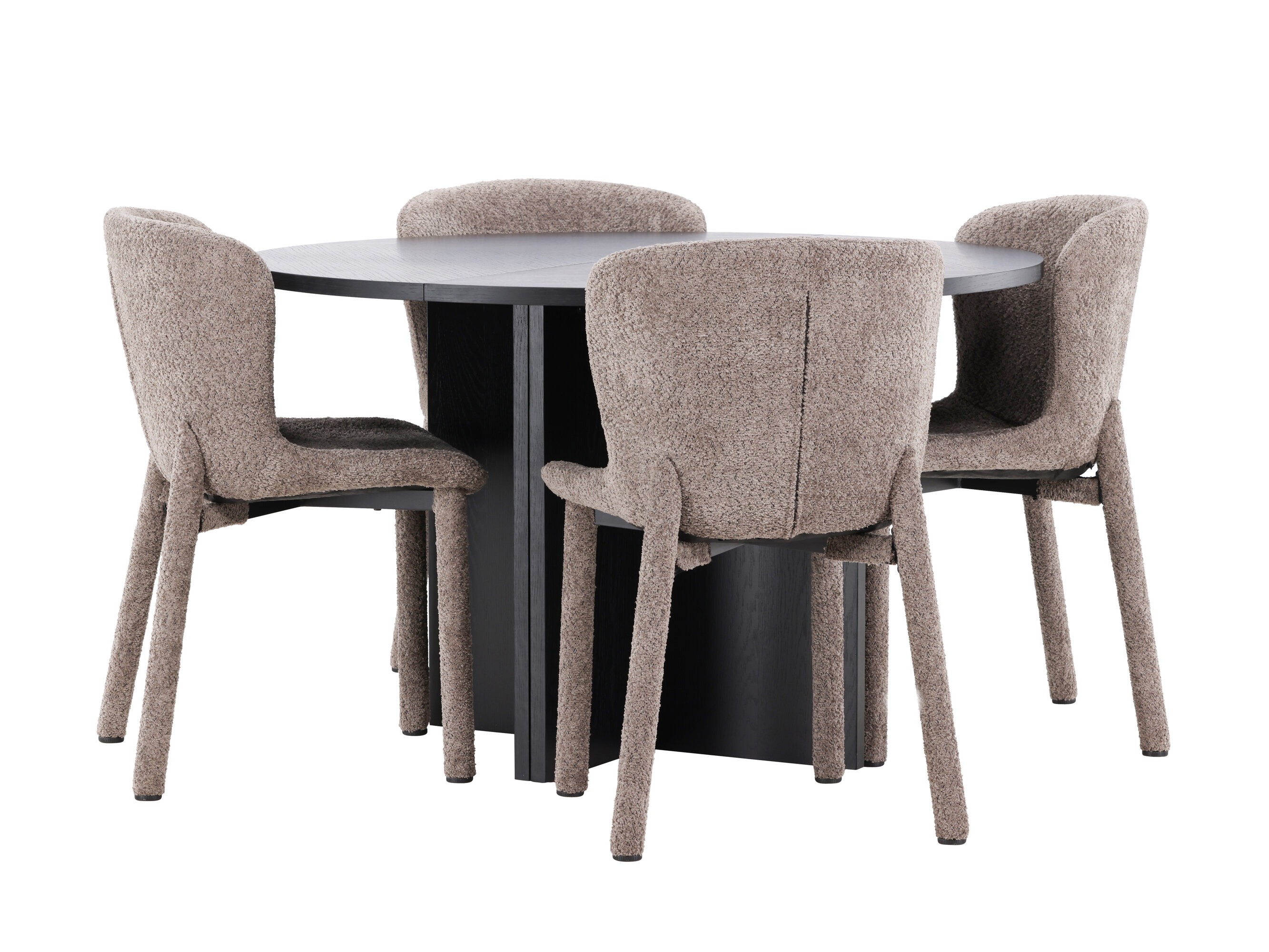Eetkamerset Dallas 4988 (Zwart)