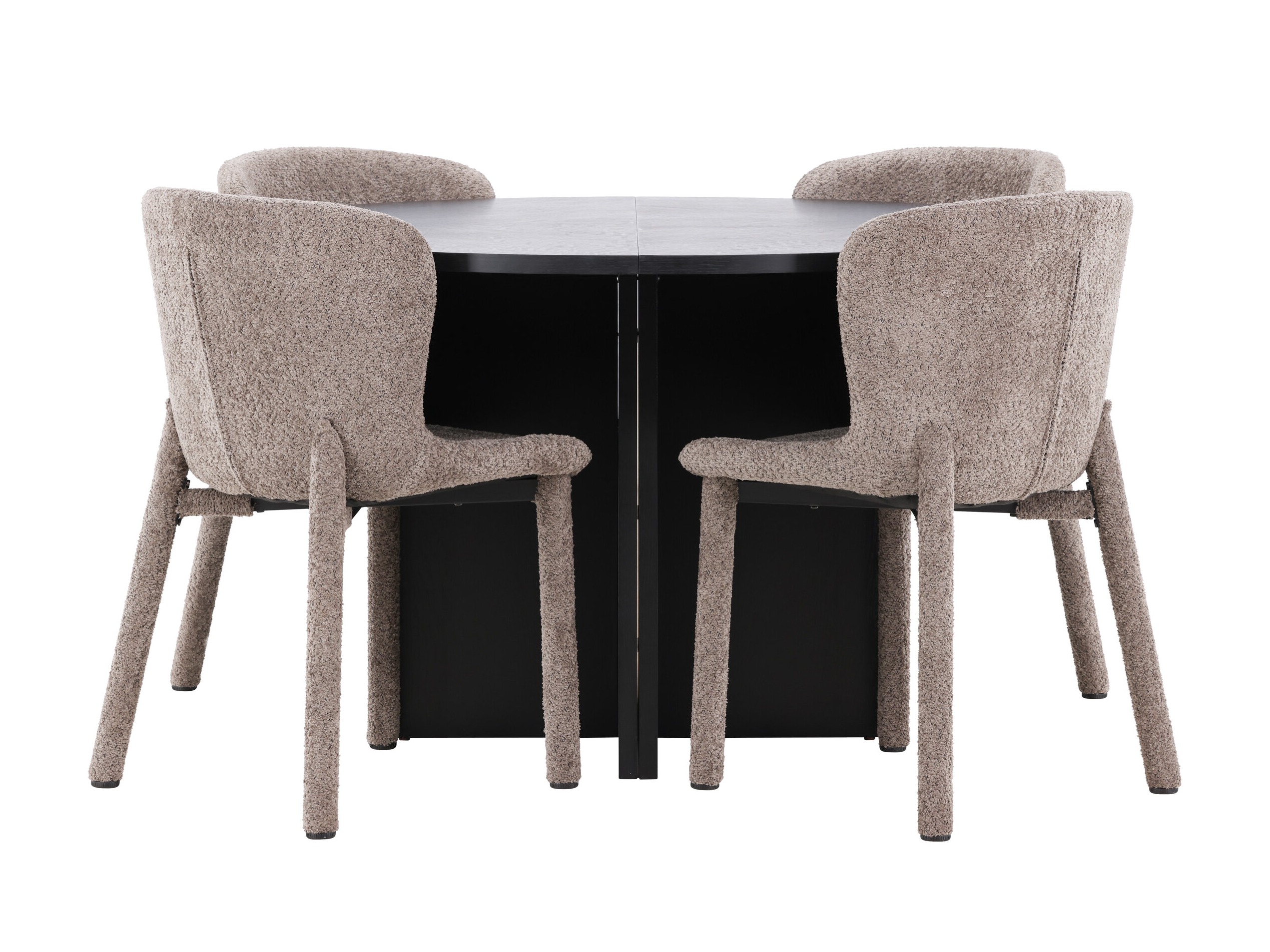 Eetkamerset Dallas 4988 (Zwart)