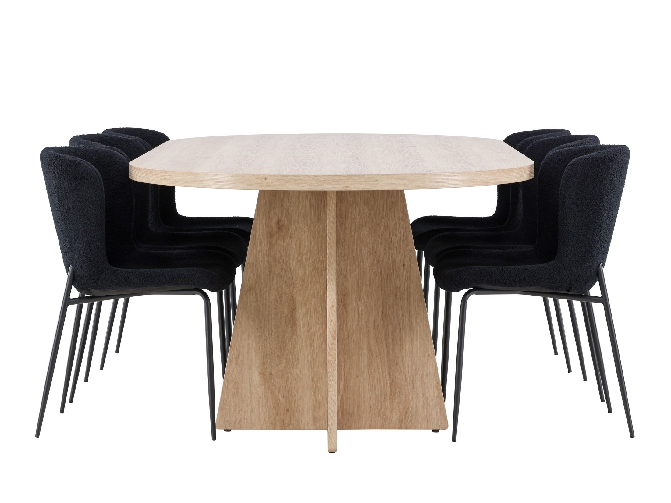 Eetkamerset Dallas 4990 (Zwart)