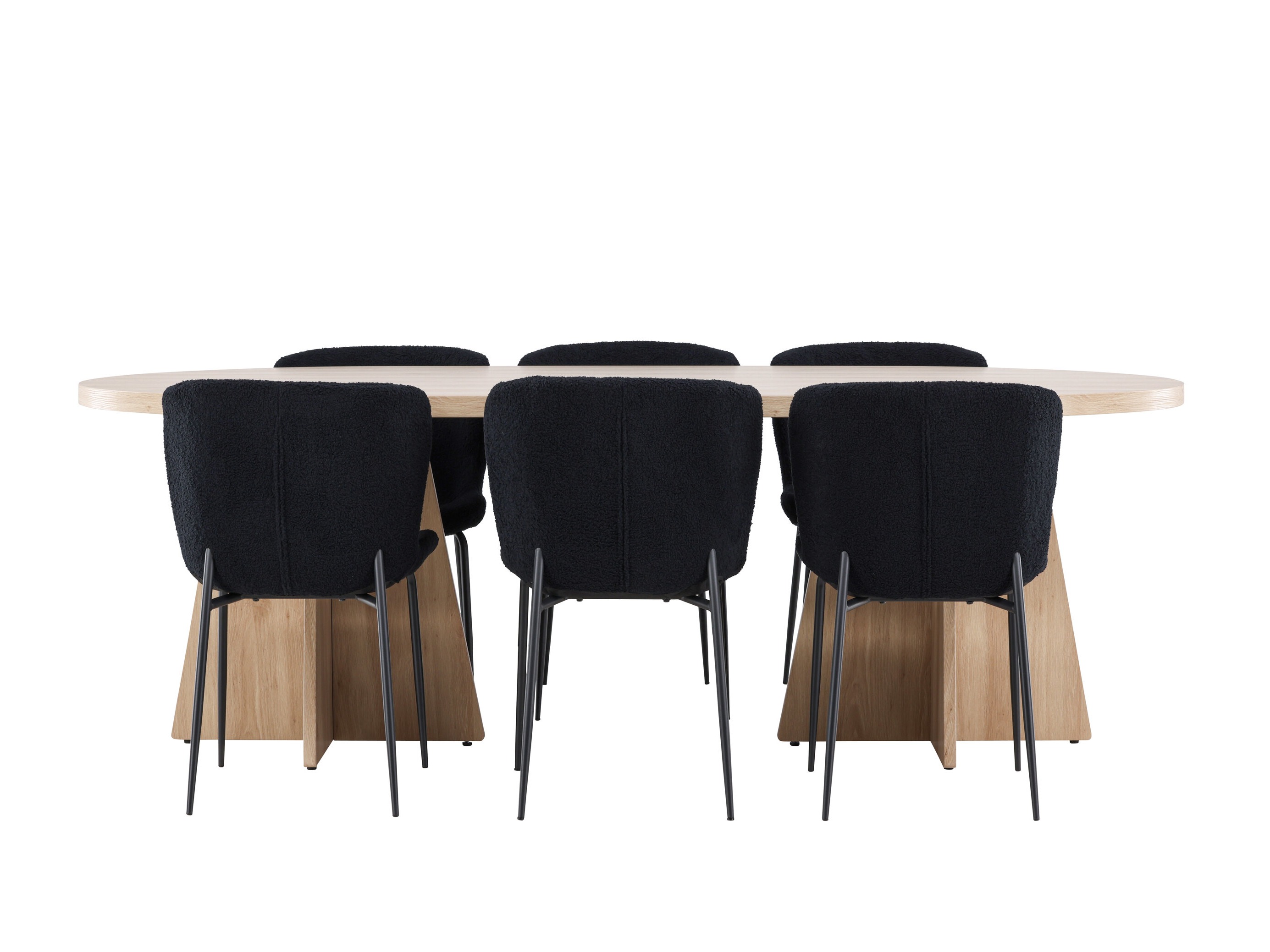 Eetkamerset Dallas 4990 (Zwart)