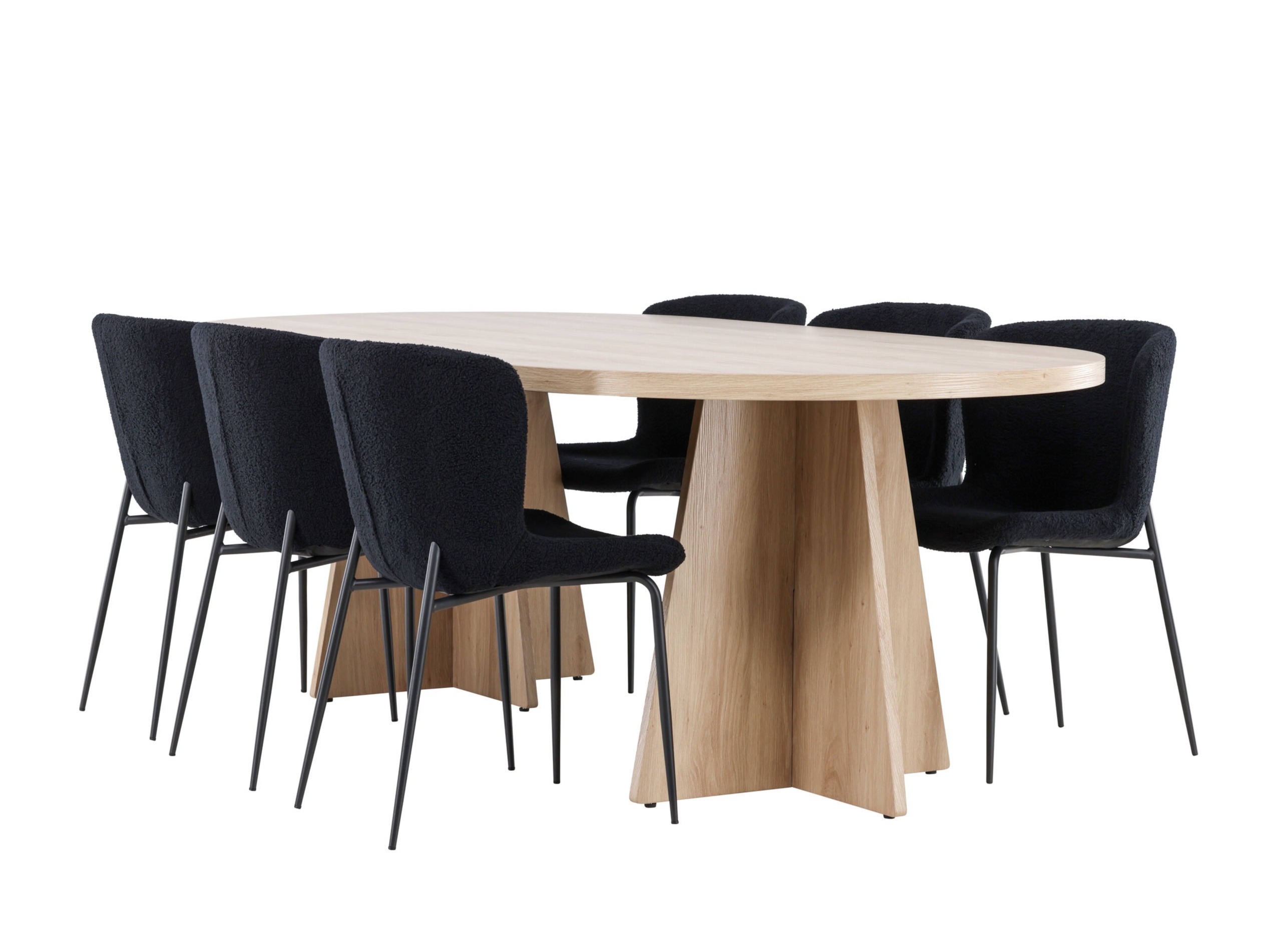 Eetkamerset Dallas 4990 (Zwart)