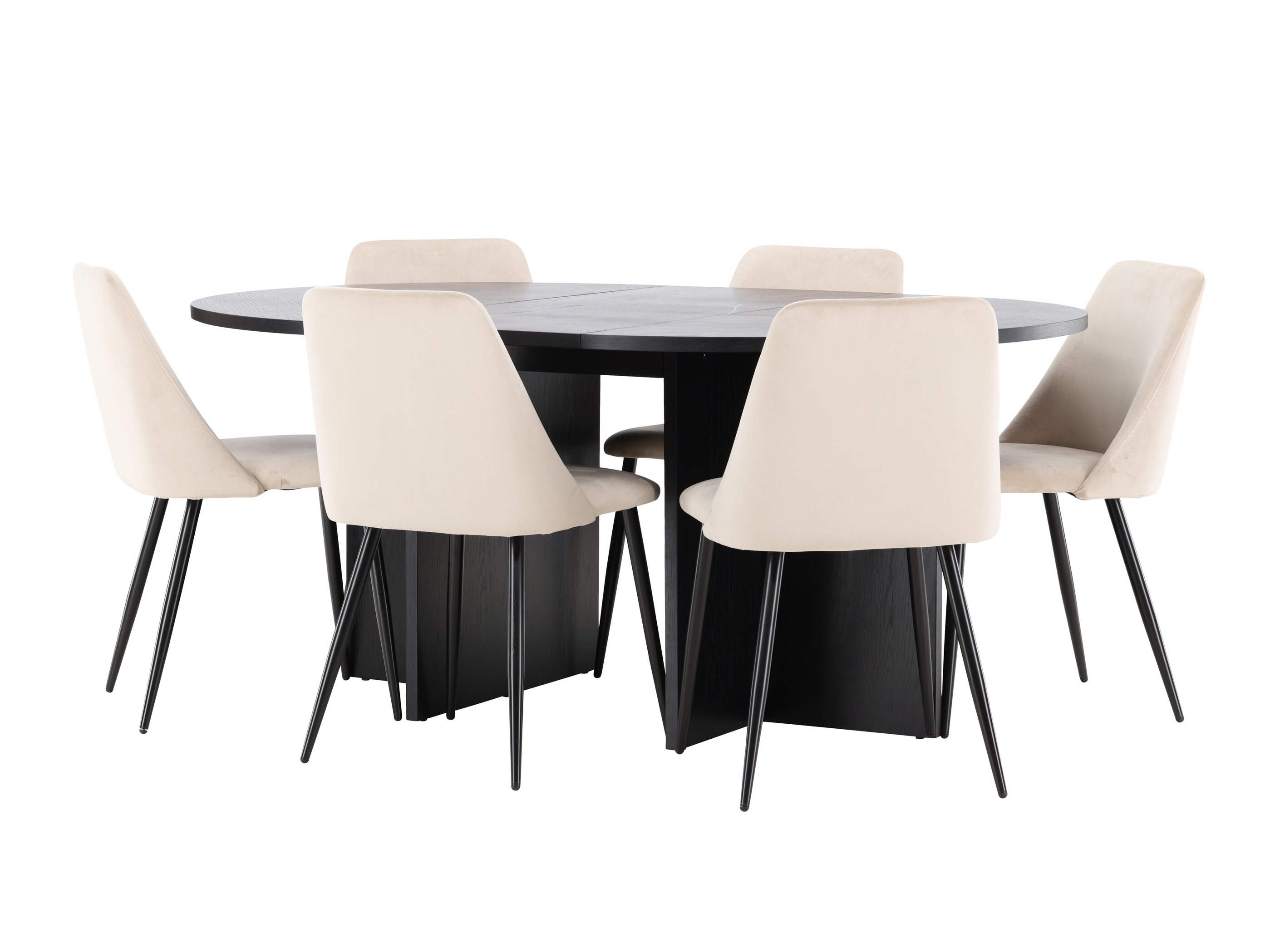 Eetkamerset Dallas 4992 (Zwart)