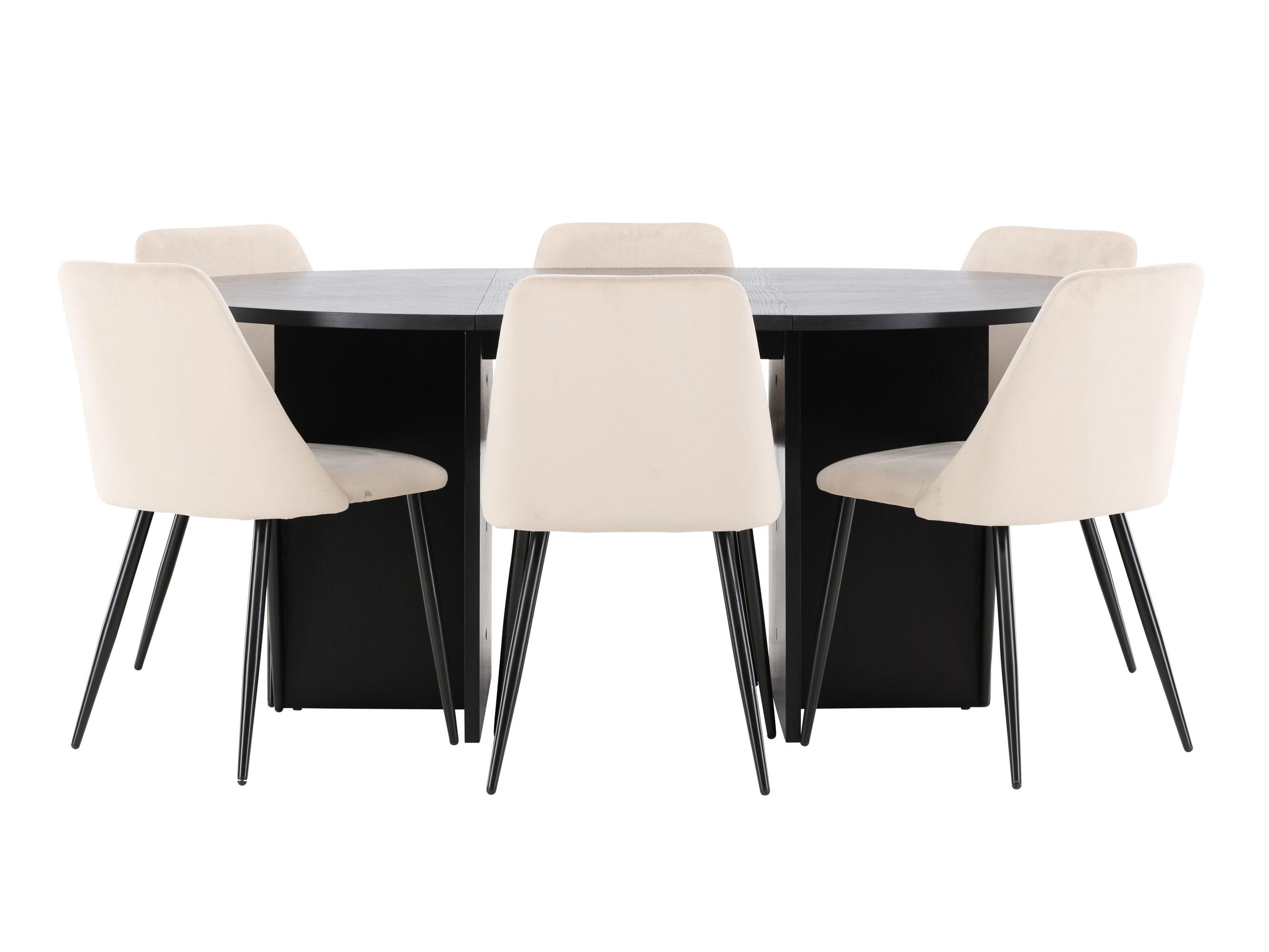Eetkamerset Dallas 4992 (Zwart)