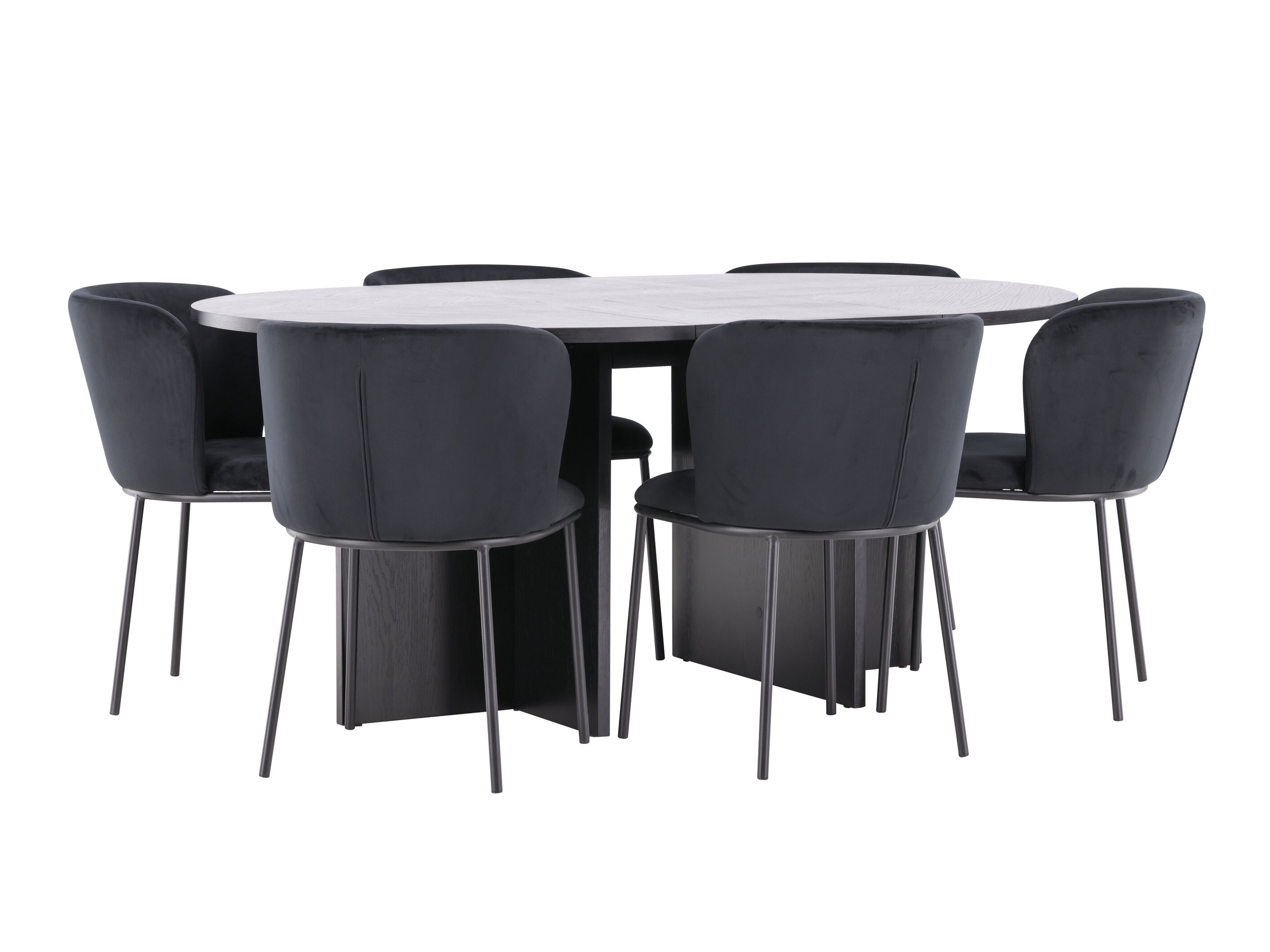 Eetkamerset Dallas 5013 (Zwart)